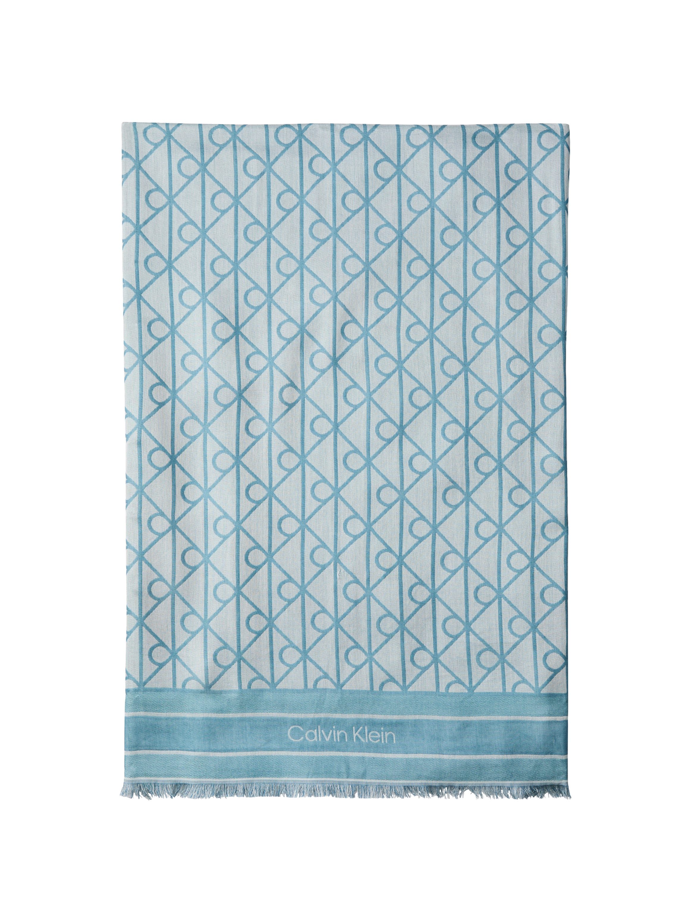 Calvin Klein Modetuch EMBLEM AOP JACQUARD SQUARE SCARF, Mit Markenlabelmusterung