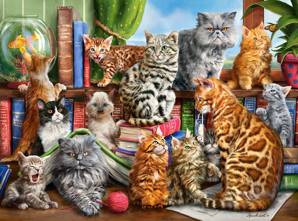 Castorland Puzzle Haus der Katzen, Puzzleteile günstig online kaufen