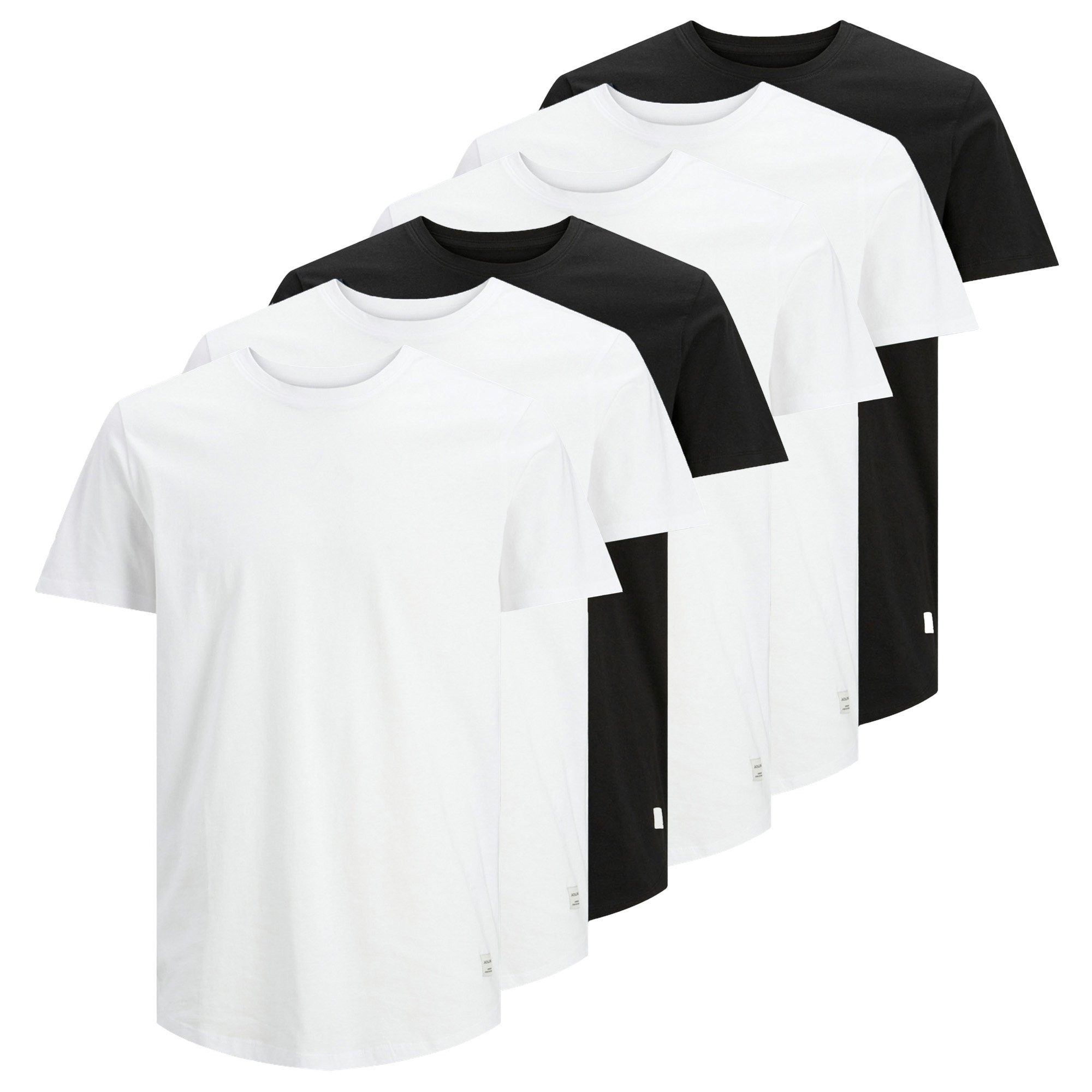 T-Shirt Herren T-Shirt 6er Pack Baumwolle JJENOA TEE 6PK