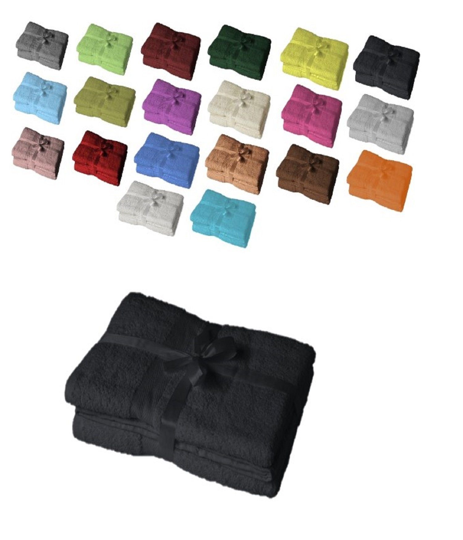 EXKLUSIV HEIMTEXTIL Handtuch Handtuchserie im Set mit Schleife Marke, Frottier (2-St), mit Bordüre