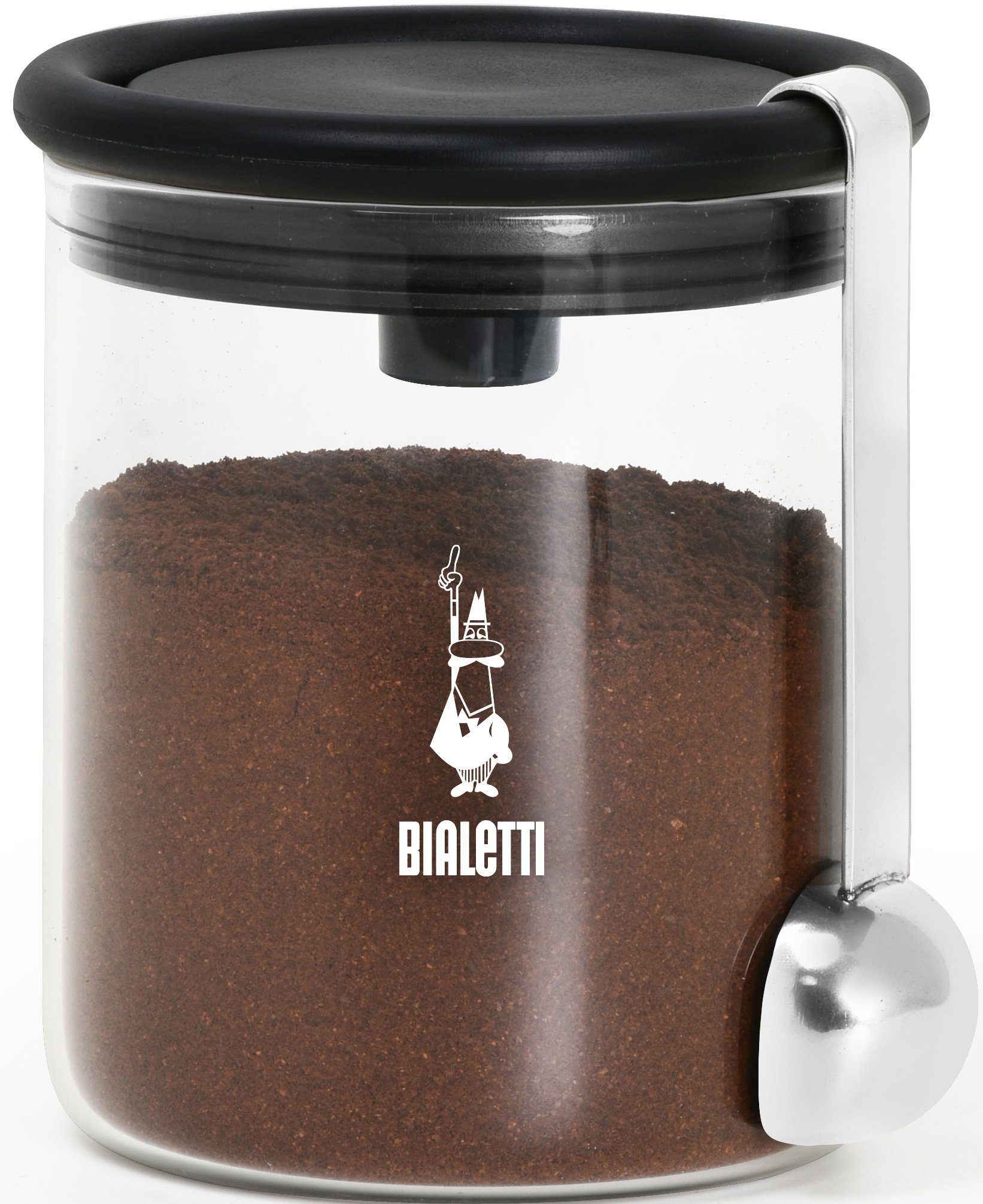 BIALETTI Kaffeedose, Glas, Kunststoff, (2-tlg), für Kaffee, Inhalt: 250 g