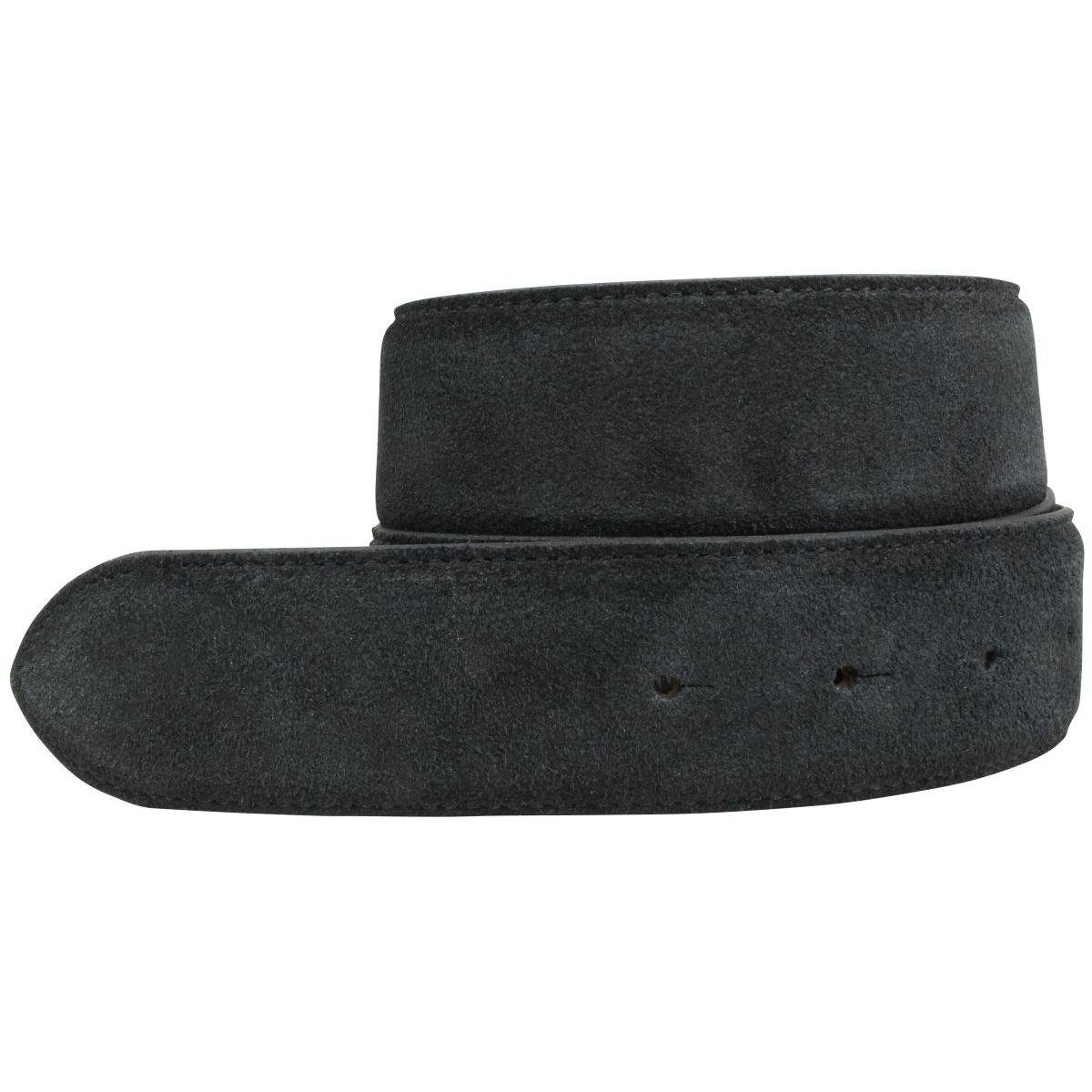 BELTINGER Ledergürtel Wechselgürtel aus Veloursleder ohne Schnalle 4 cm - Druckknopf-Gürtel (1-St)
