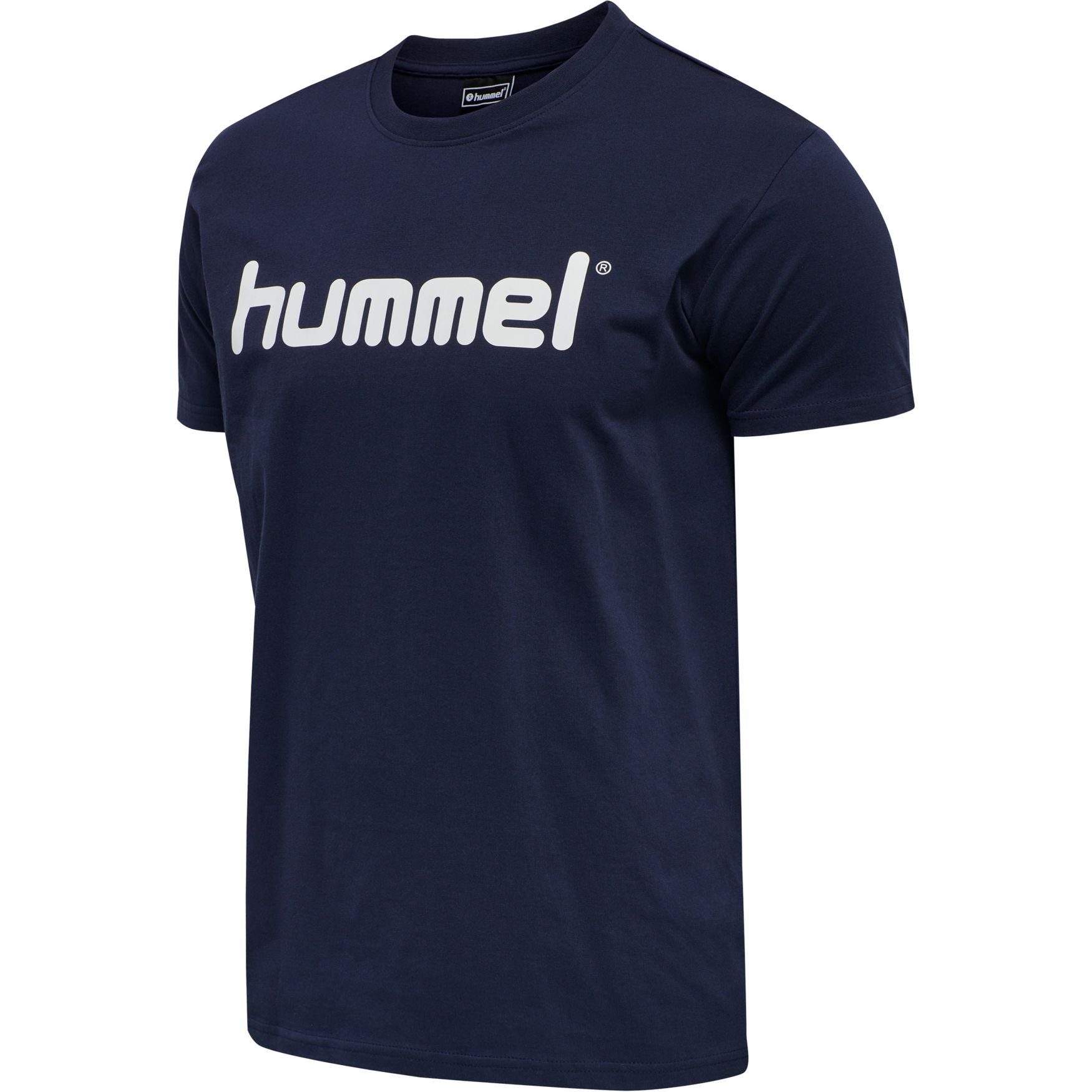 Blau hummel Sport in T-Shirt aus Baumwolle HMLGO Shirt Logo 5125 T-Shirt Kurzarm Rundhals