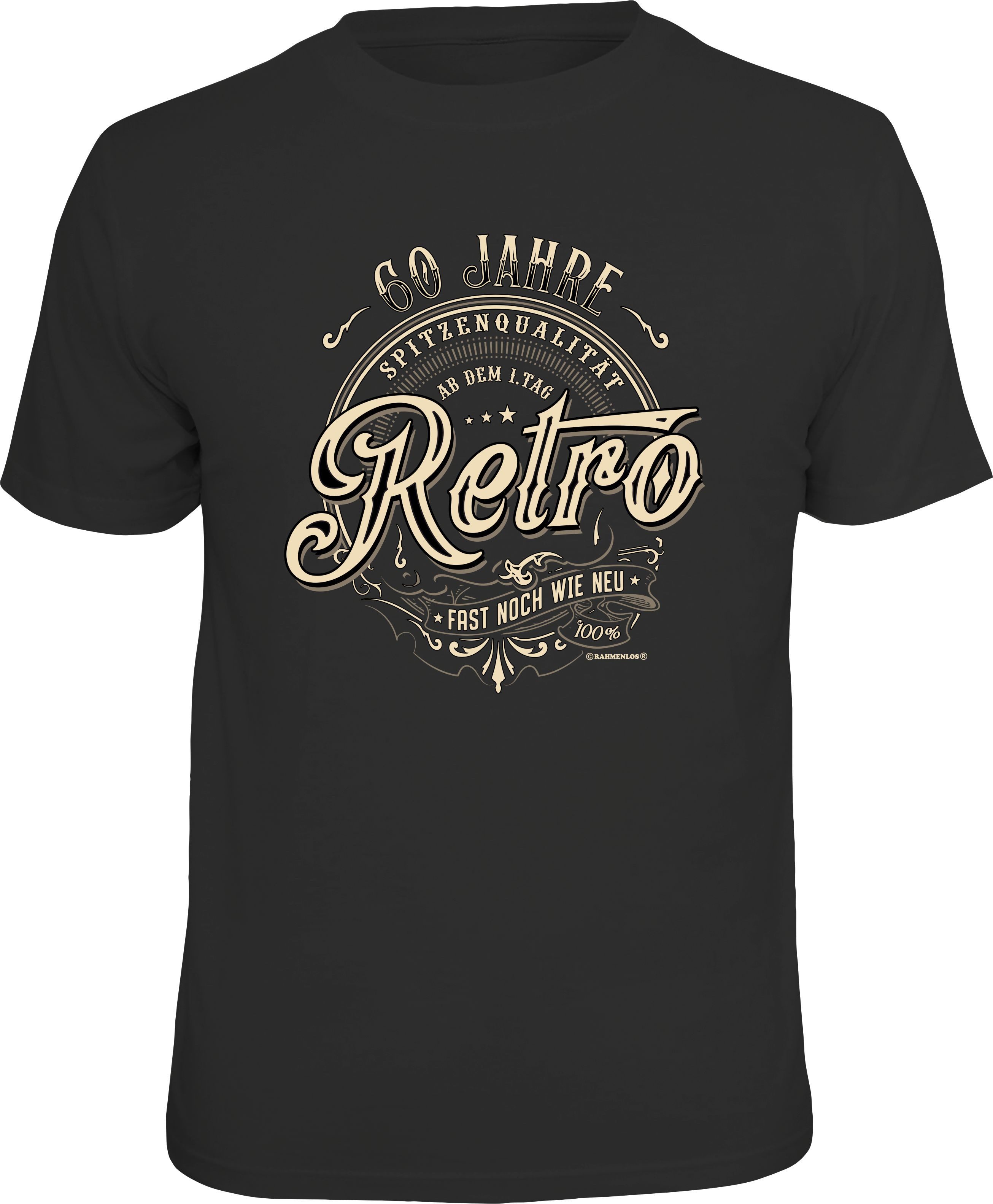 RAHMENLOS® T-Shirt zum Geburtstag: 60 Jahre Retro, fast noch wie neu