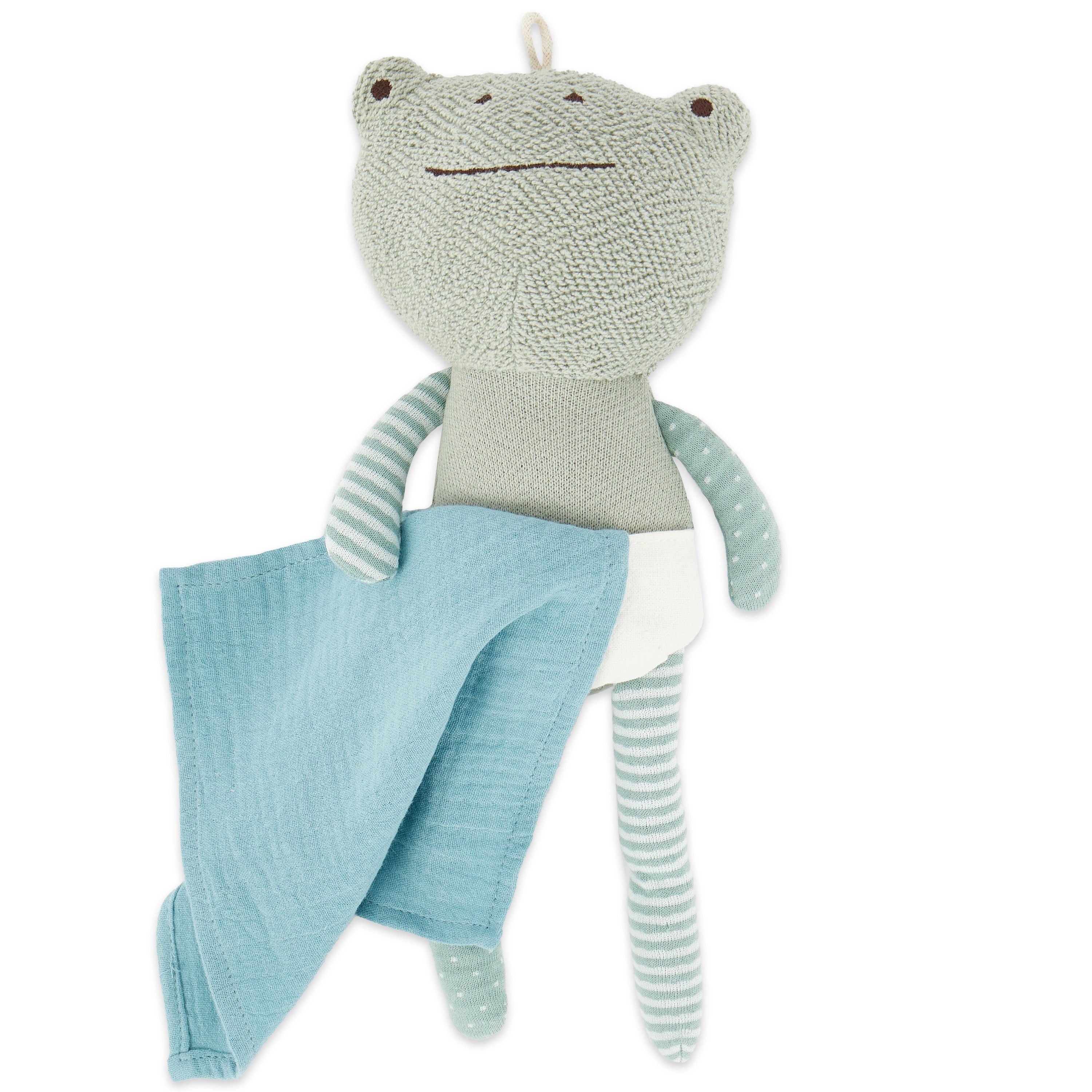 BIECO Plüschfigur Bieco Frosch Kuscheltier mit Schmusetuch 30 cm Plüschtier Baby
