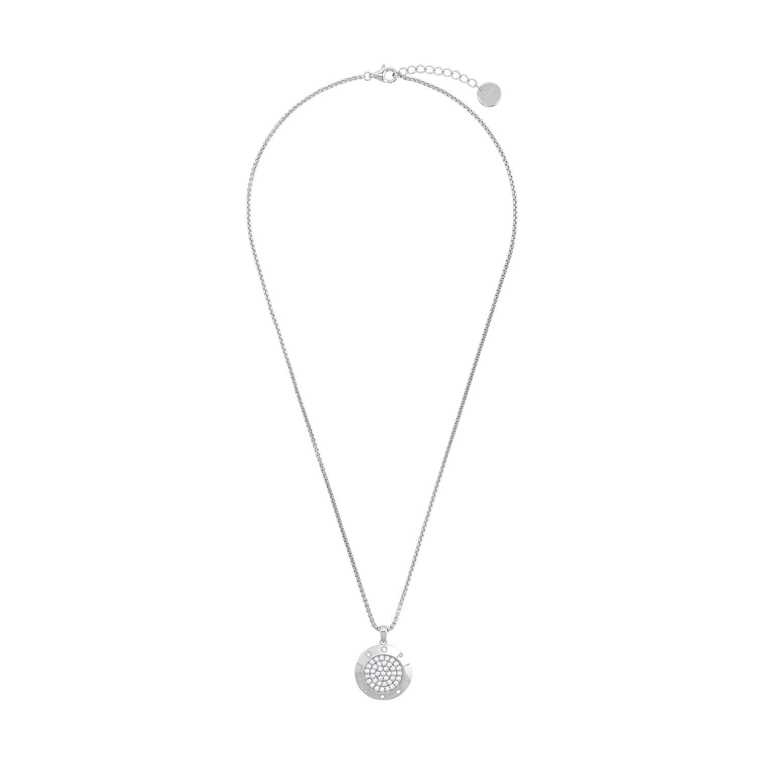 JOOP! Kette mit Anhänger Kreis, mit Zirkonia (synth)