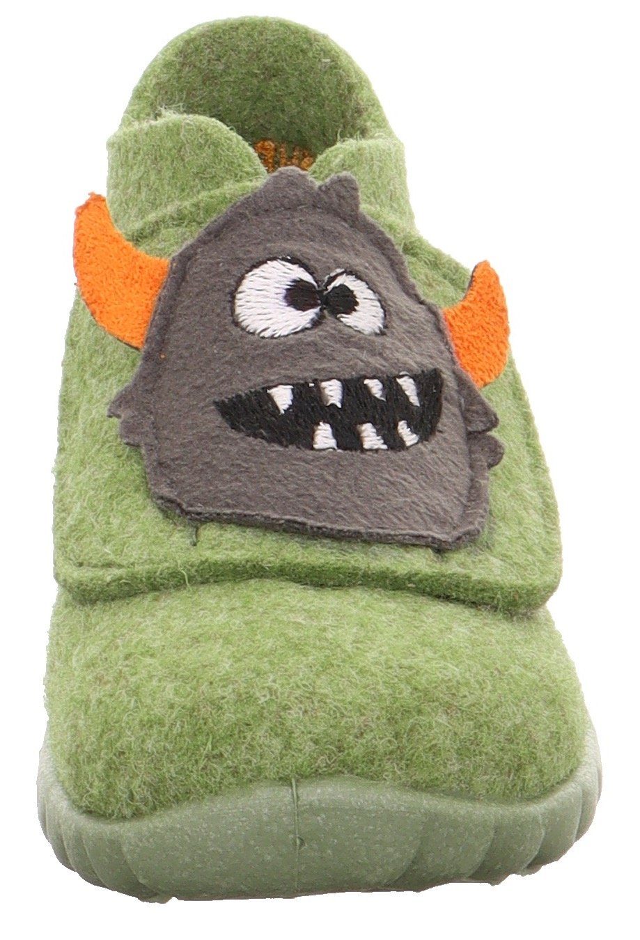 WMS: Hausschuh HAPPY hohem Mittel Superfit Schaft mit grün-Monster