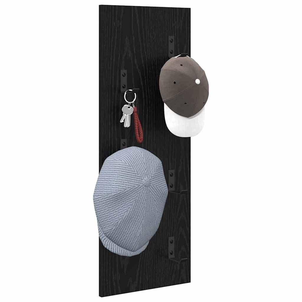 vidaXL Regal Wandmontierter nachttisch Schwarz Eichen-Optik 30 x 1,5 x 80 c günstig online kaufen