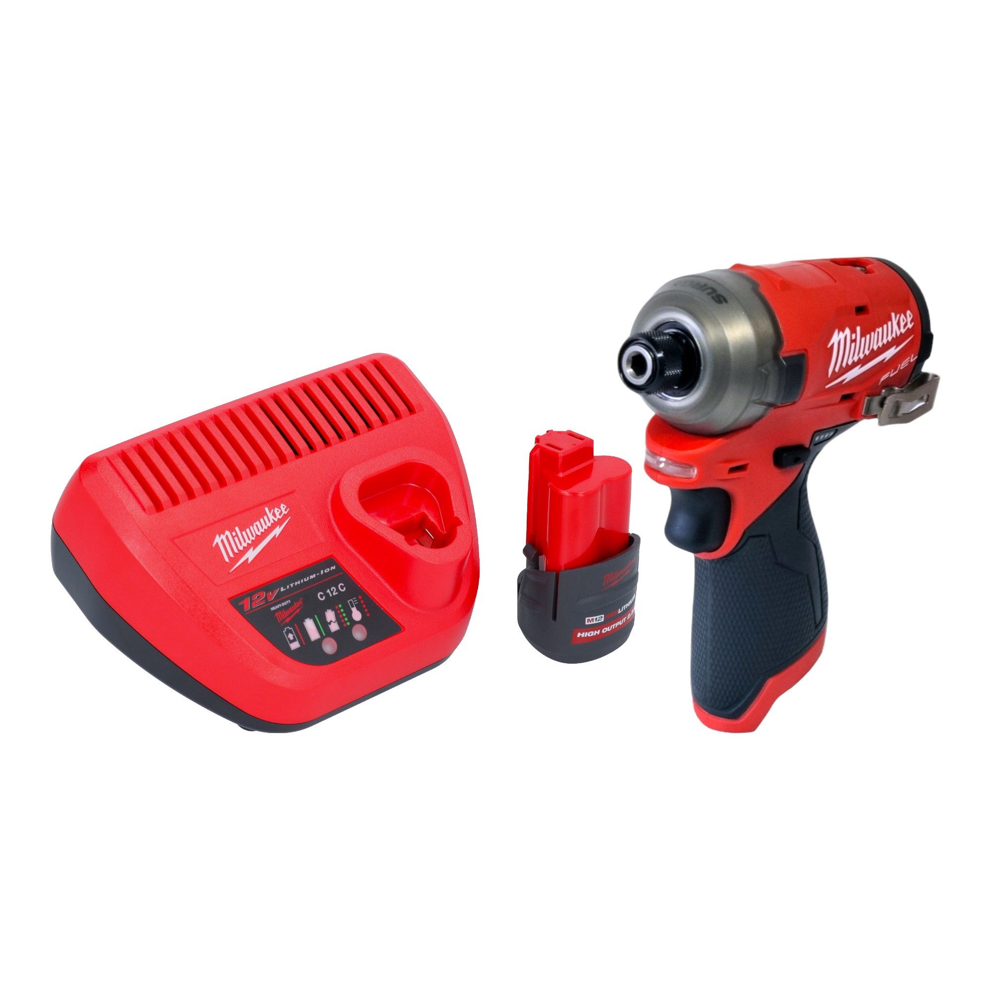 Milwaukee Akku-Schlagschrauber M12 FQID-251 12 V 50 Nm 1/4" Brushless + 1x Akku 2,5 Ah + Ladegerät