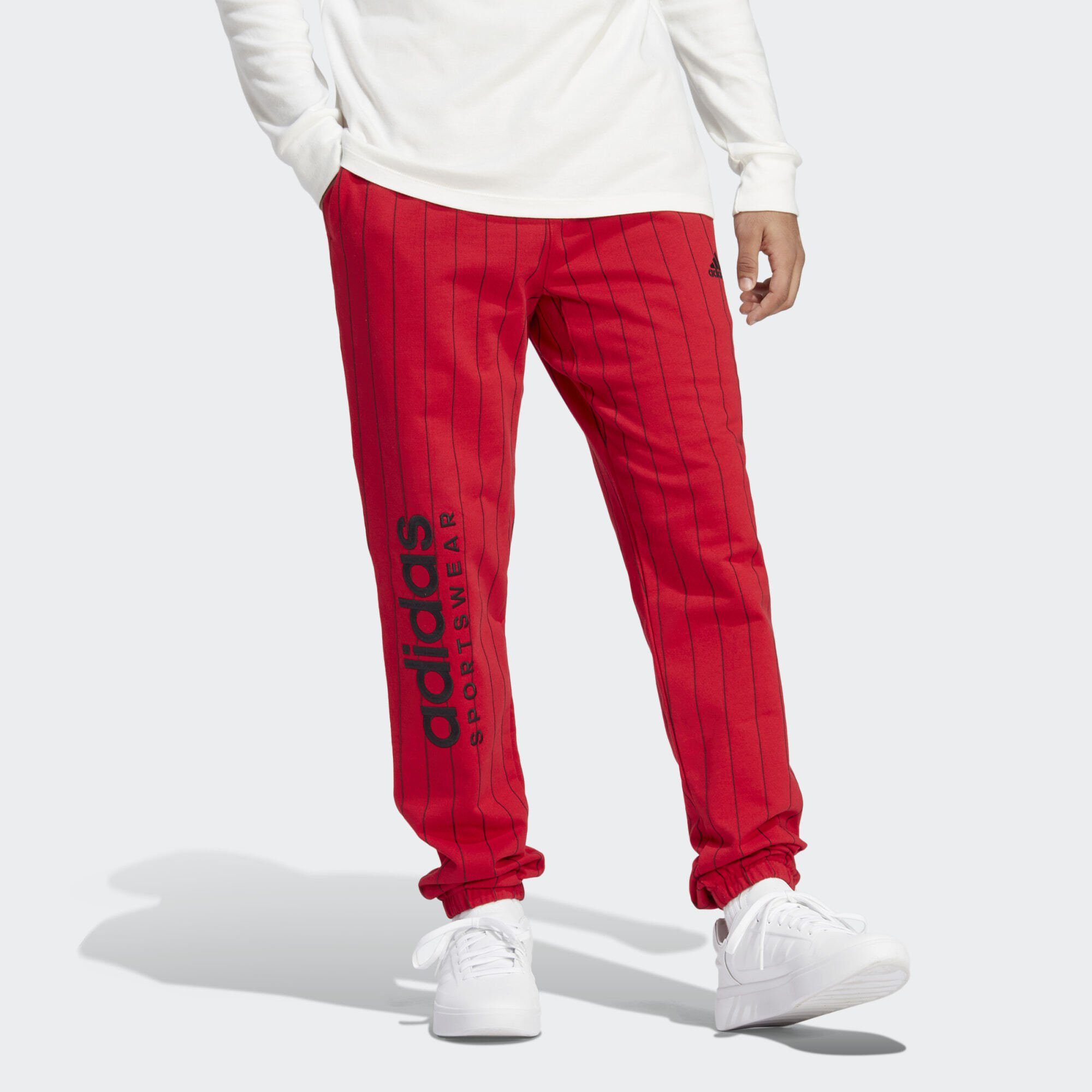 PINSTRIPE Jogginghose adidas FLEECE Better Scarlet Sportswear HOSE