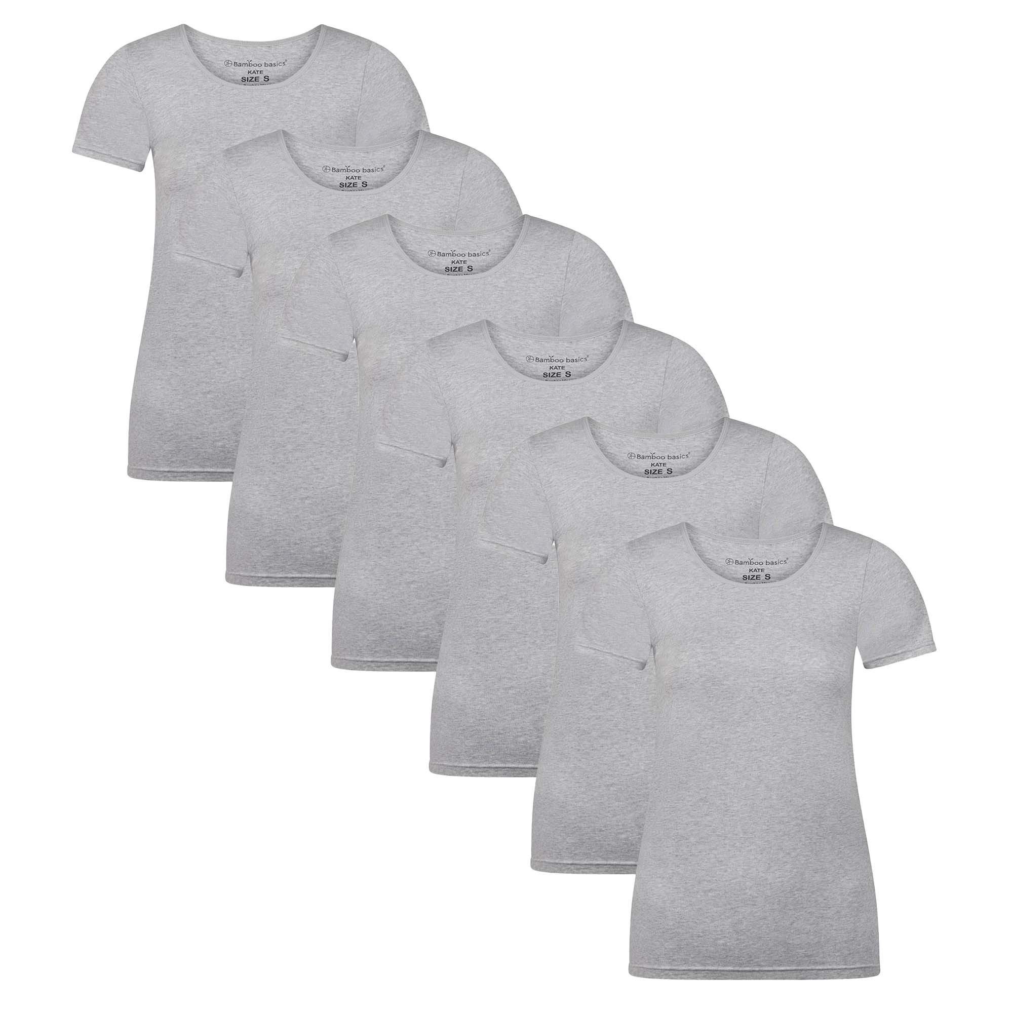 Unterhemd Damen T-Shirt 6er Pack Viskose KATE