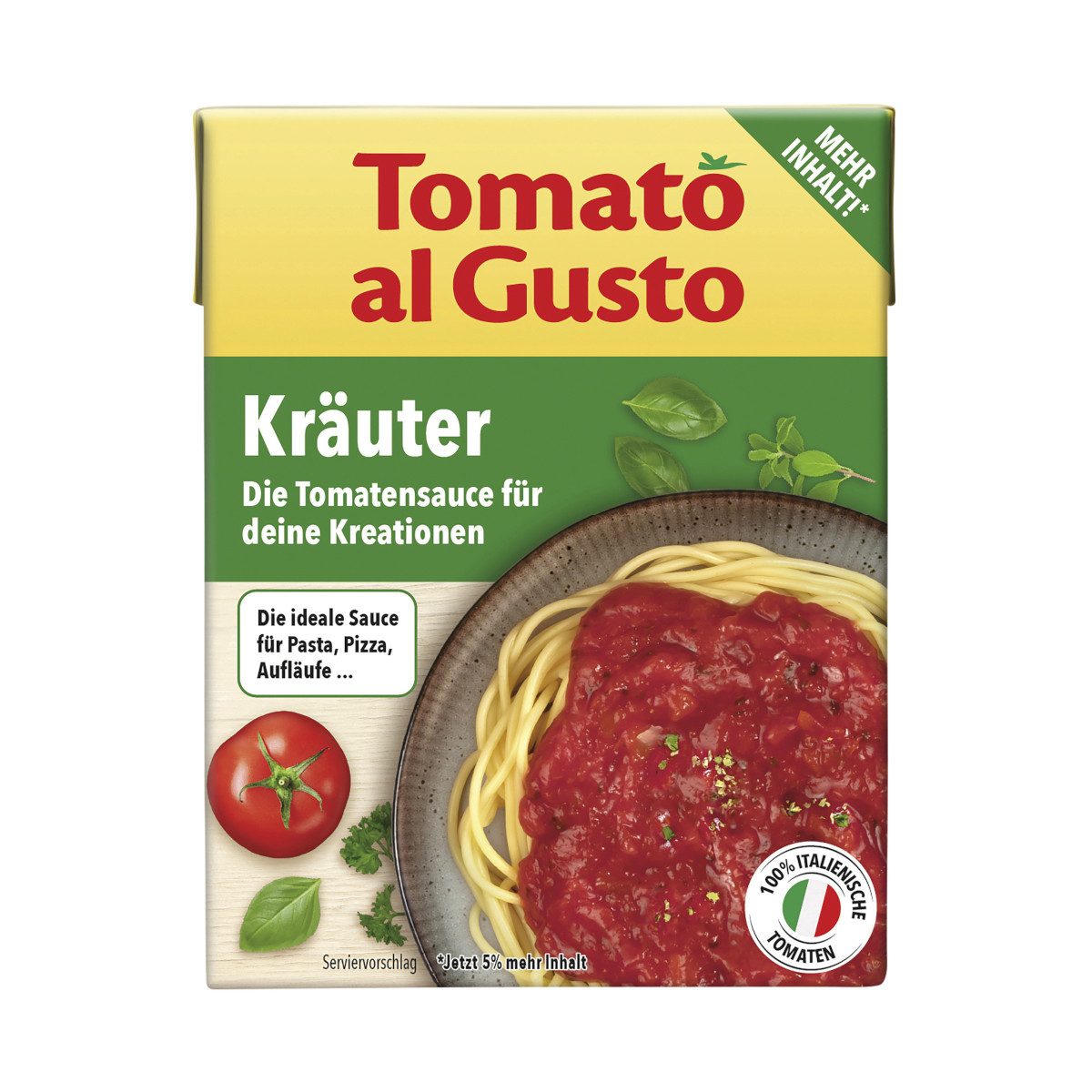 Hengstenberg Saucen, Hengstenberg Tomato al Gusto Tomatensauce mit Kräuter Packung 390g