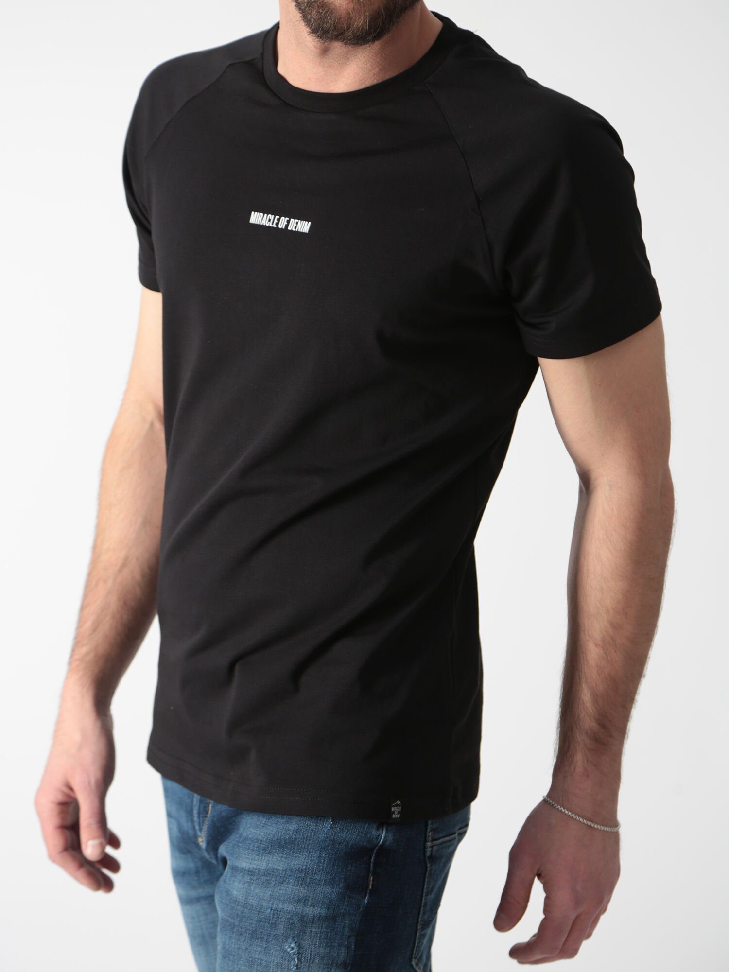 Denim T-Shirt of mit Miracle Black Logo