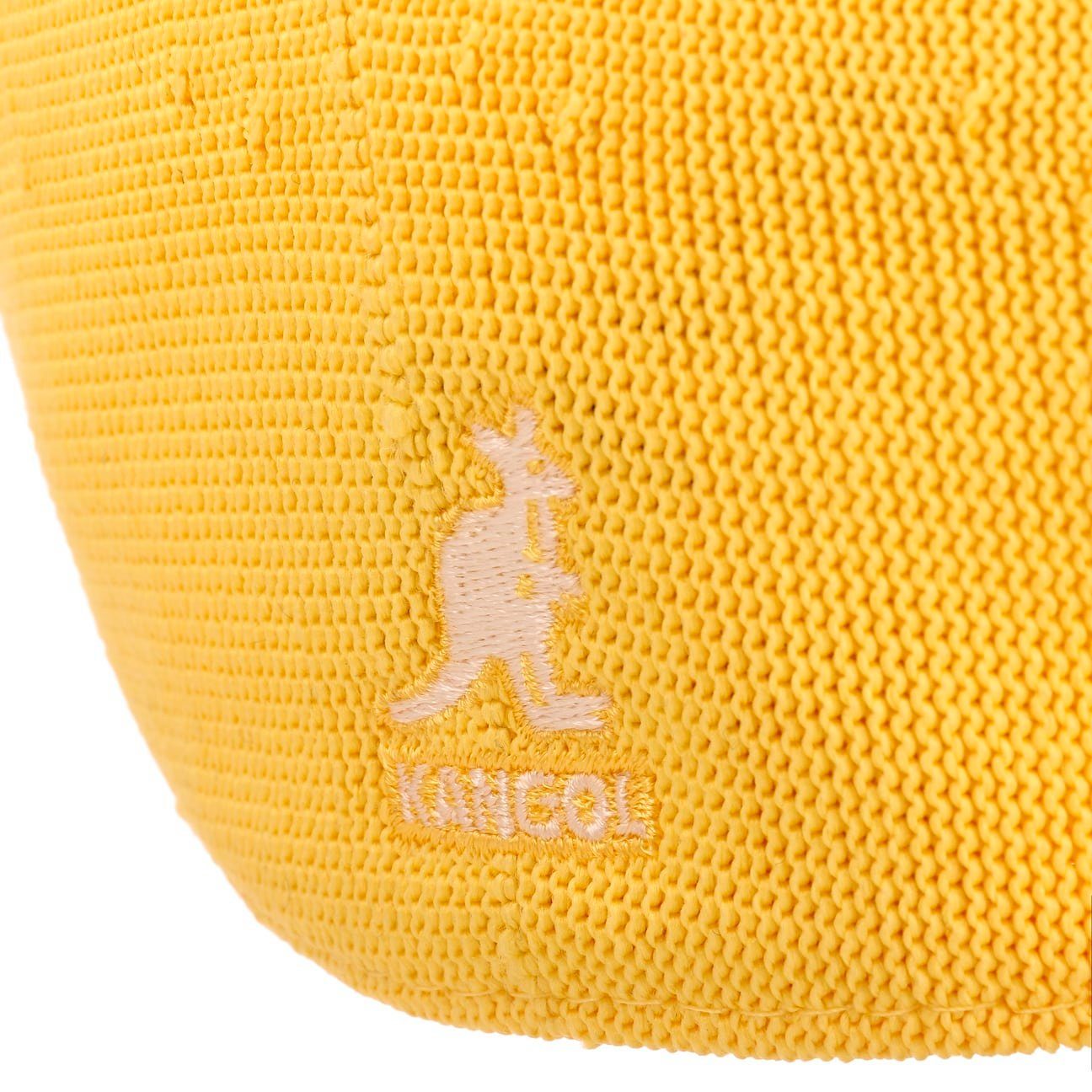 Kangol Schiebermütze Flat (1-St) Cap mit gelb Schirm