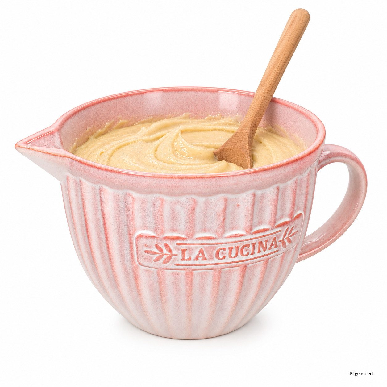 MamboCat Rührschüssel Bakery Rosa Rührschüssel 1,9L Griff Ausgießer Teigschale Backen, Steingut