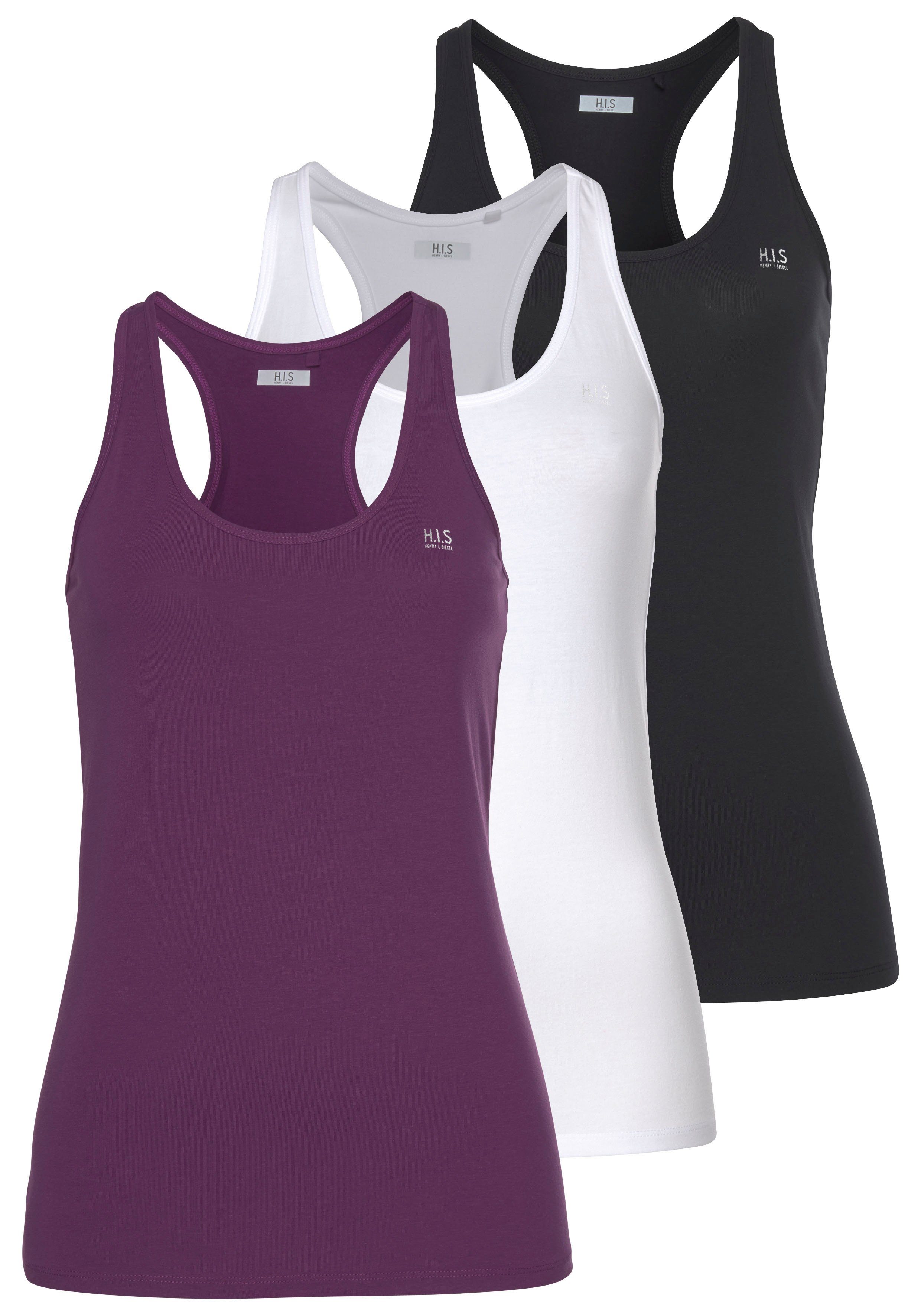 H.I.S Tanktop (Packung, 3er-Pack) Softer Feinripp mit elastischer Baumwolle günstig online kaufen