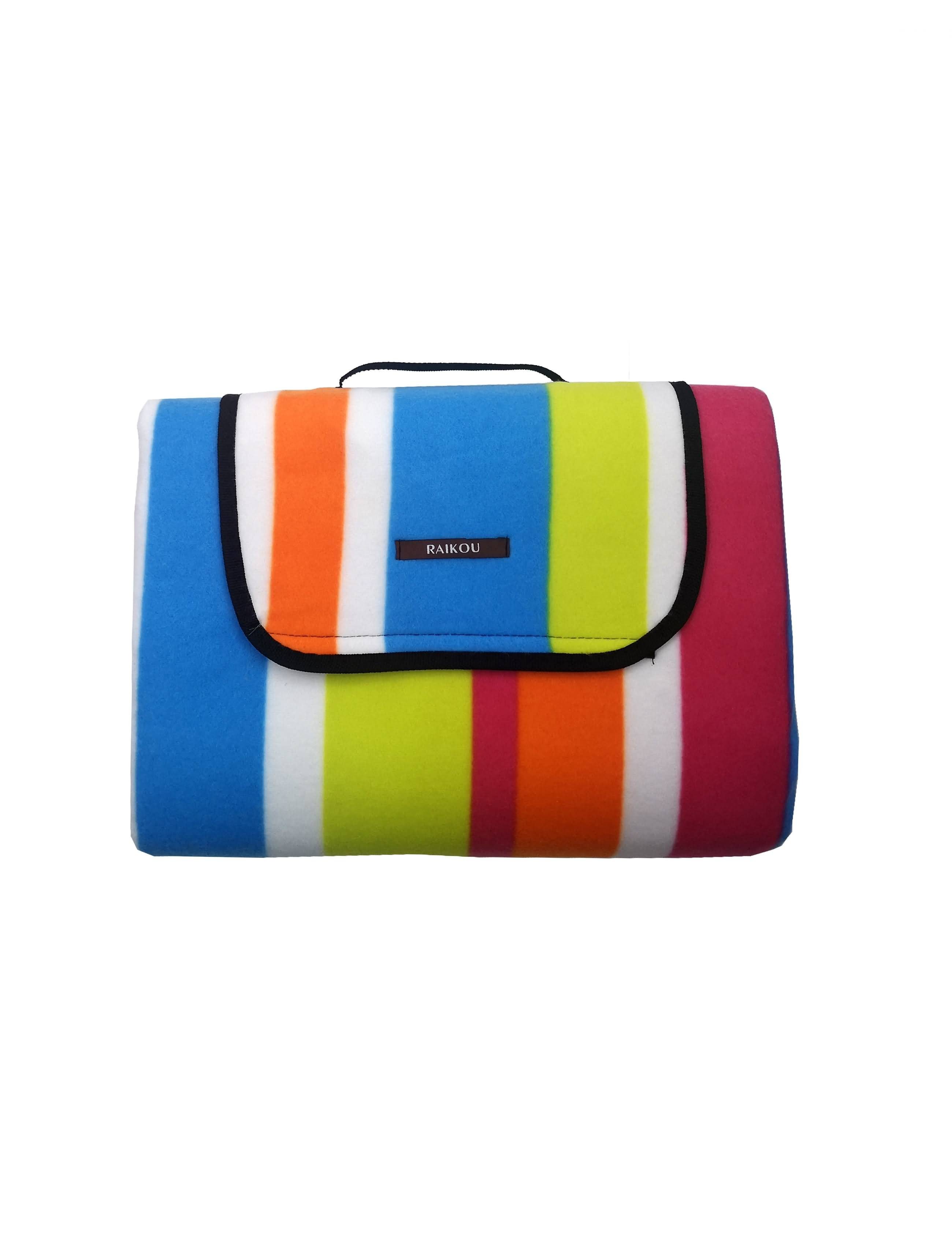 Picknickdecke wasserdicht Campingdecke Reisedecke Stranddecke Matte Isoliert, RAIKOU, Stranddecke Kuschelige Fleecedecke mit wasserfester Auskleidung,XXL