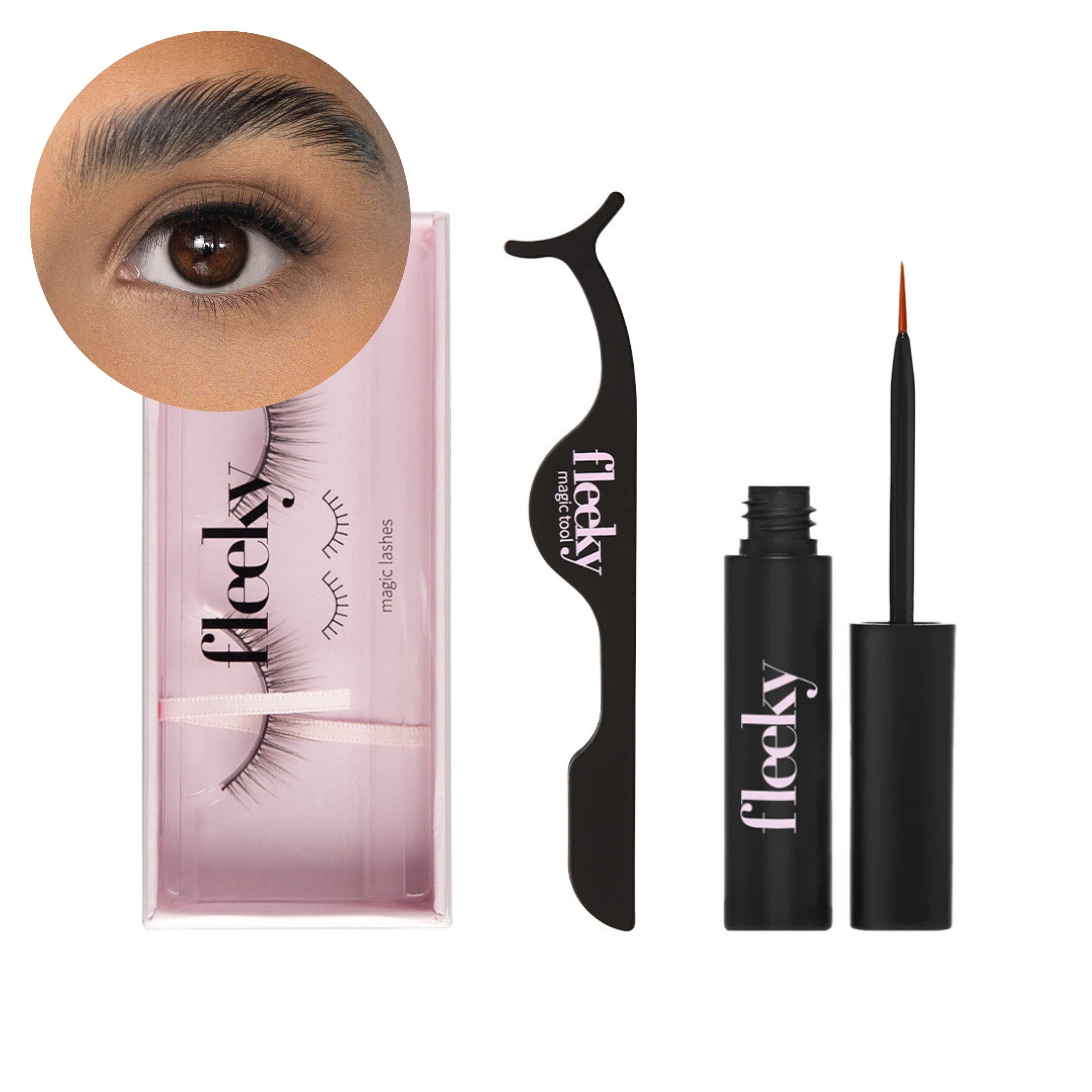 fleeky Bandwimpern fleeky Magic Lashes Dear - Vegane & tierversuchfreie fake Lashes für deinen perfekten Augenaufschlag on fleek, künstliche Wimpern zum Kleben aus Synthetikhaar