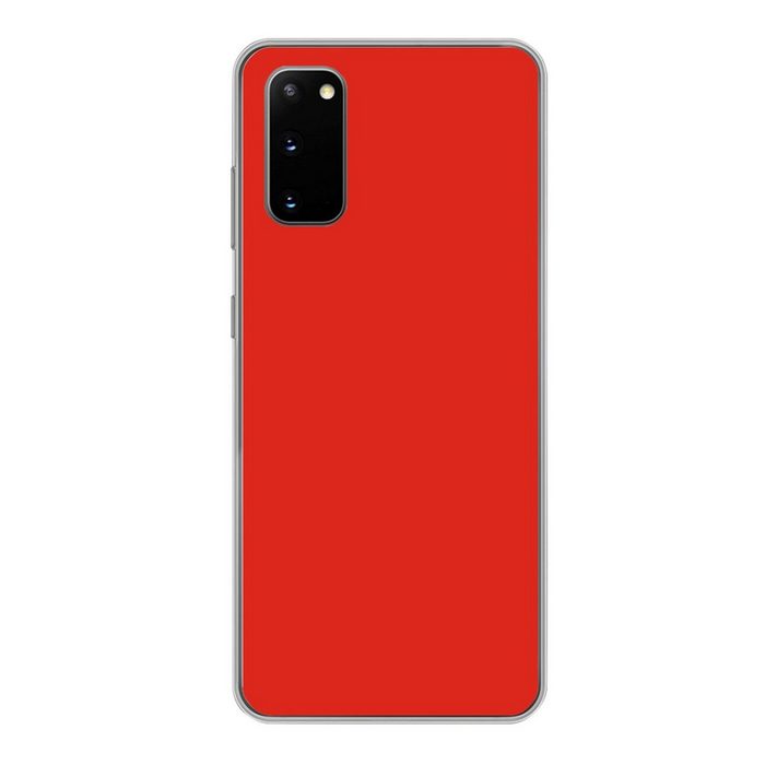 MuchoWow Handyhülle Rot - Muster - Design Phone Case Handyhülle Samsung Galaxy S20 Silikon Schutzhülle