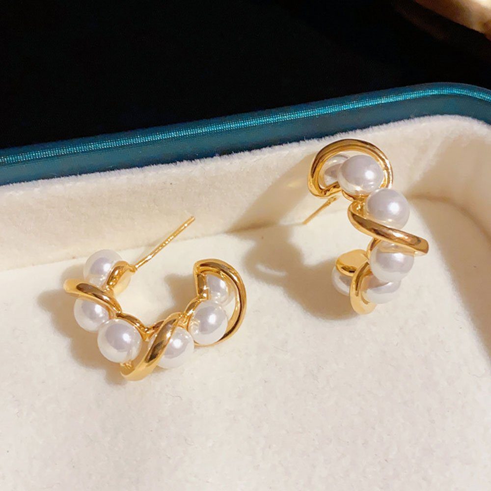 Damenschmuck Kristall Metall Partys Mode für Hochzeiten, LAKKEC Paar Perlen Braut-Ohrringe, Ohrhänger Ohrringe Geeignet