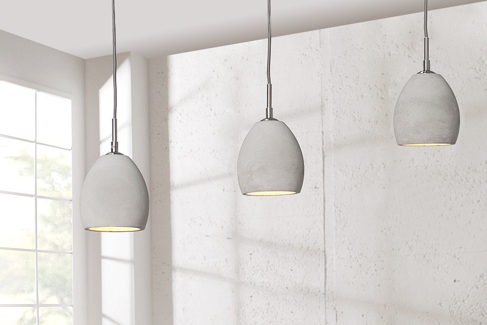 riess-ambiente Hängeleuchte CEMENT-COLLECTION III grau, ohne Leuchtmittel, günstig online kaufen