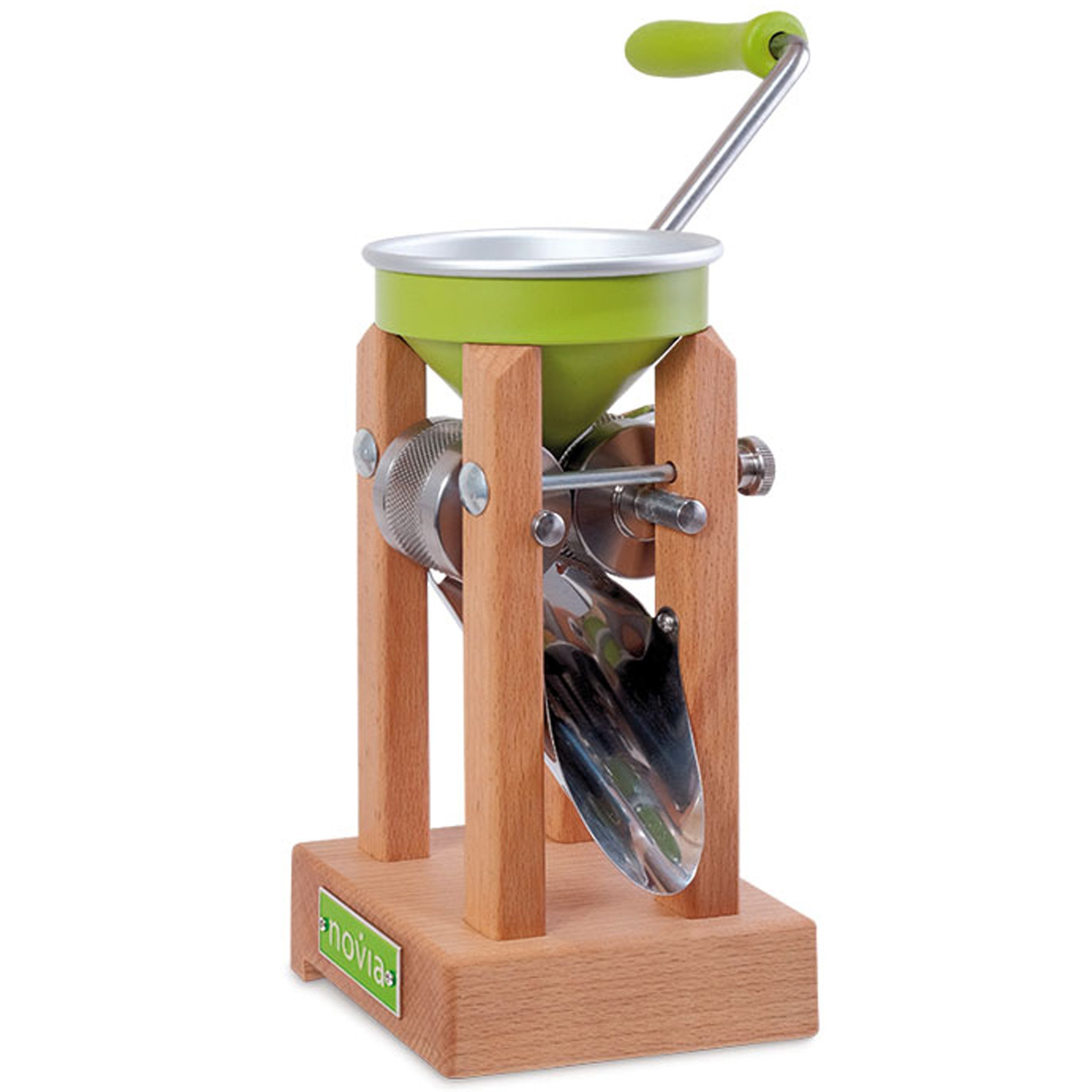 Eschenfelder Getreidemühle Eschenfelder Kornquetsche, Tischmodell, Aluminiumtrichter Manuell, Handbetrieben, Stufenlos einstellbare Flockenstärke, stufenlos einstellbar