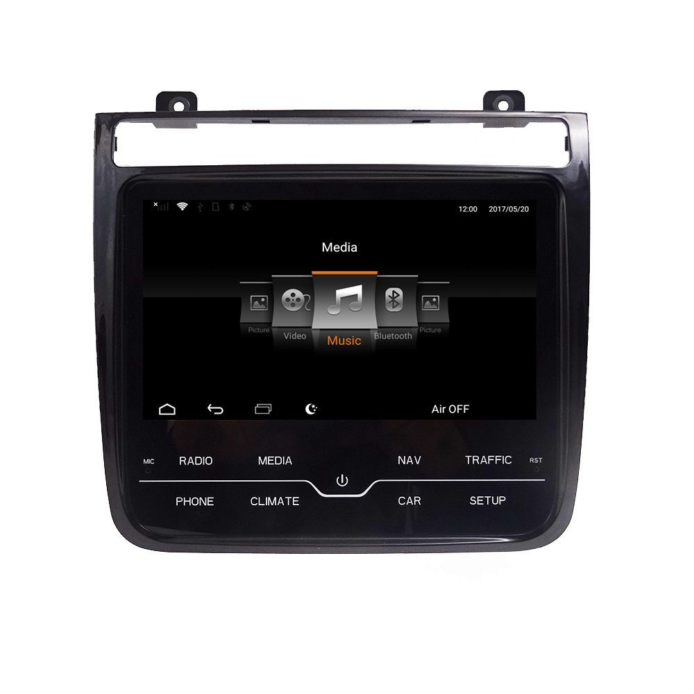 Für VW Touareg 2 RNS850 9" Touchscreen Android GPS CarPlay Einbau-Navigationsgerät