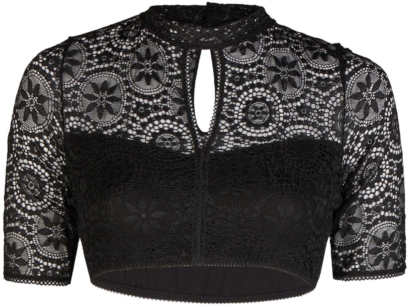 Nina Von C. Dirndlbluse Dirndlbluse Rebekka halbarm schwarz
