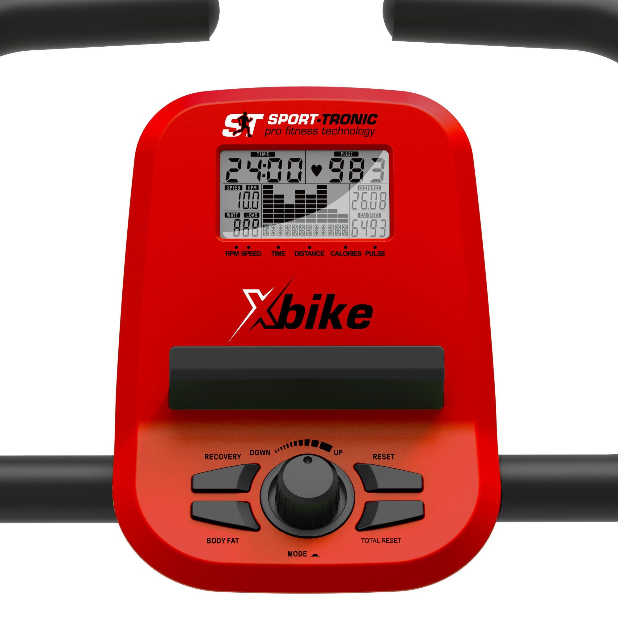 TurboTronic by Z-Line Heimtrainer klappbar mit 8 Widerstandsstufen Trainingscomputer & LCD-Display (Heimfitness, 2-tlg., SportTronic), Trimmrad für Zuhause Standfahrrad Fitnessbike Sport Fahrrad