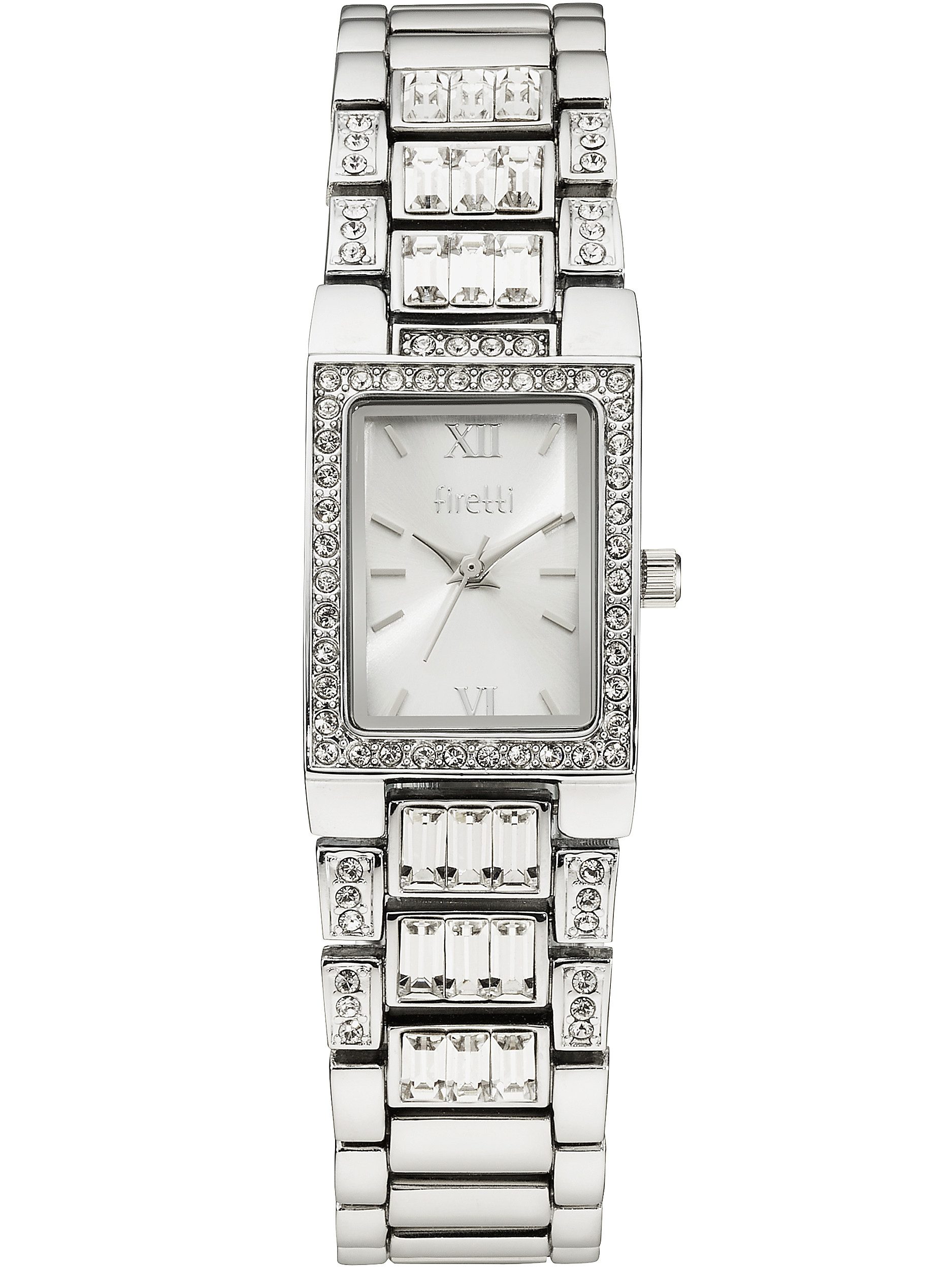 Firetti Quarzuhr Baguette Sparkle TLA-60979-43M, Armbanduhr, Damenuhr, analog, Swarovski-Kristalle