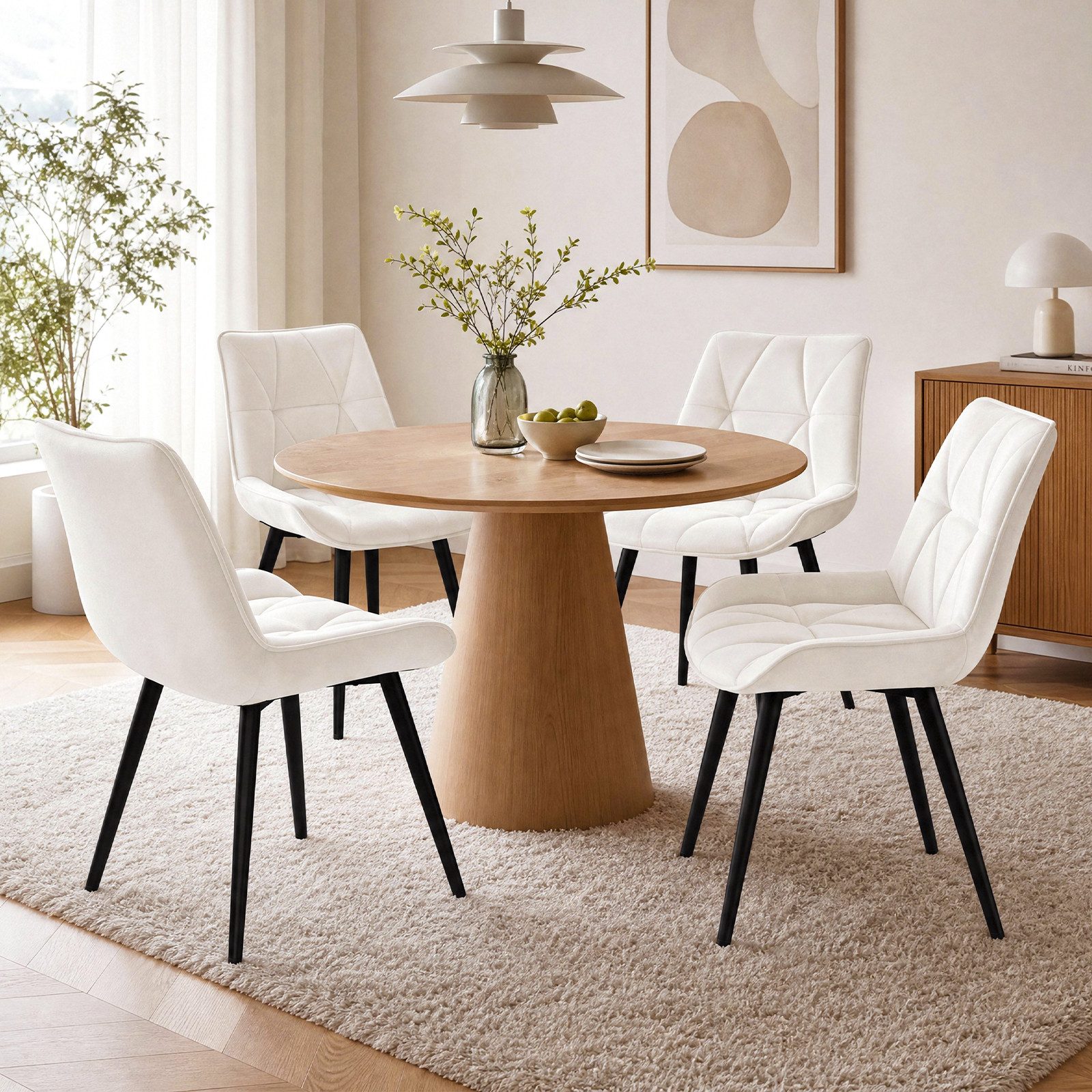 TLGREEN Esszimmerstuhl 2/4/6er set,Küchenstuhl gepolstert mit Rückenlehne, (Polsterstühle aus Samt,mit Metallbeinen,bis 170 kg belastbar, 4 St), für Wohnzimmer Küche Esszimmer