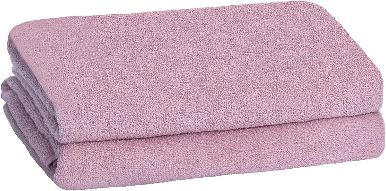 und Handtücher Badetücher (2-St), Rosa Serie, Baumwolle im Badetücher Set Set, als livessa 100% Bade-Handtuchset