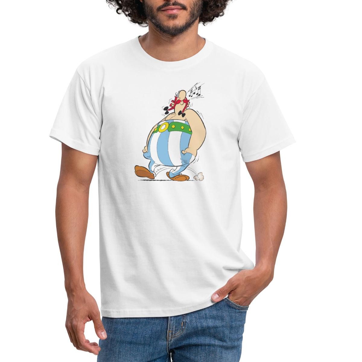 Spreadshirt T-Shirt Asterix & Obelix Pfeift Melodie Männer T-Shirt (1-tlg) günstig online kaufen