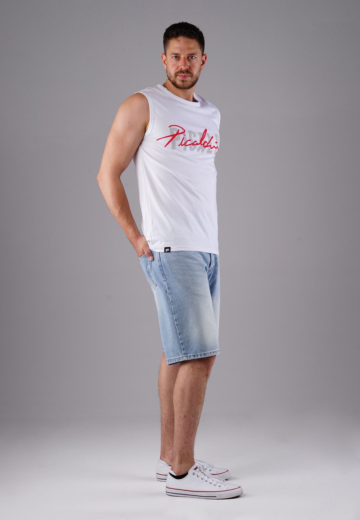 PICALDI Jeans Jeansshorts Zicco 471 Diamond - Relaxed Fit Icewashed Sky (1-tlg) Vintage-Look
