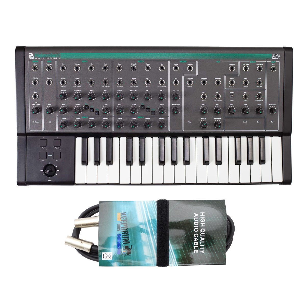 Synthesizer PWM Malevolent Synthesizer mit Midi-Kabel