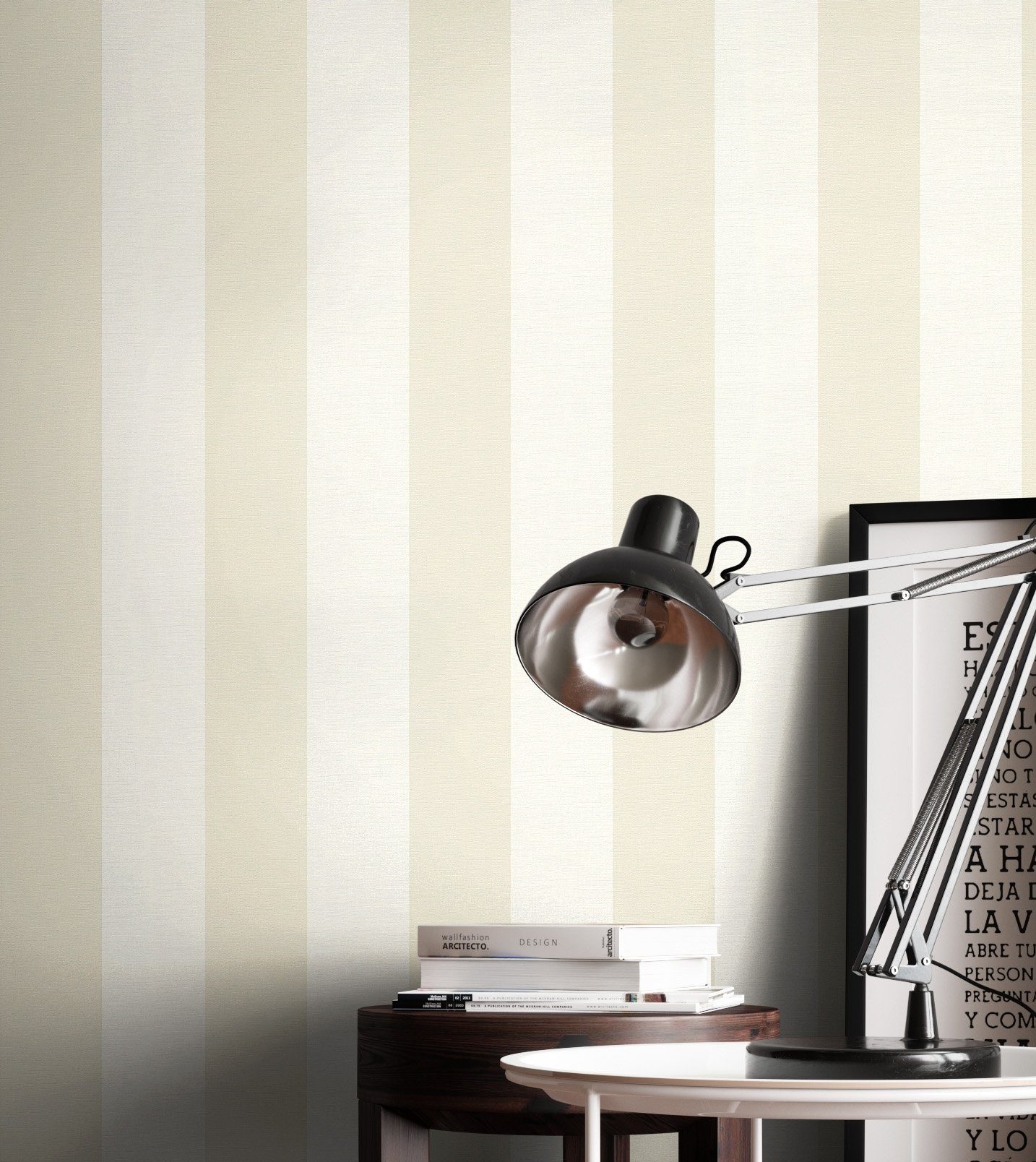 Newroom Vliestapete, Beige Tapete Modern Streifen günstig online kaufen