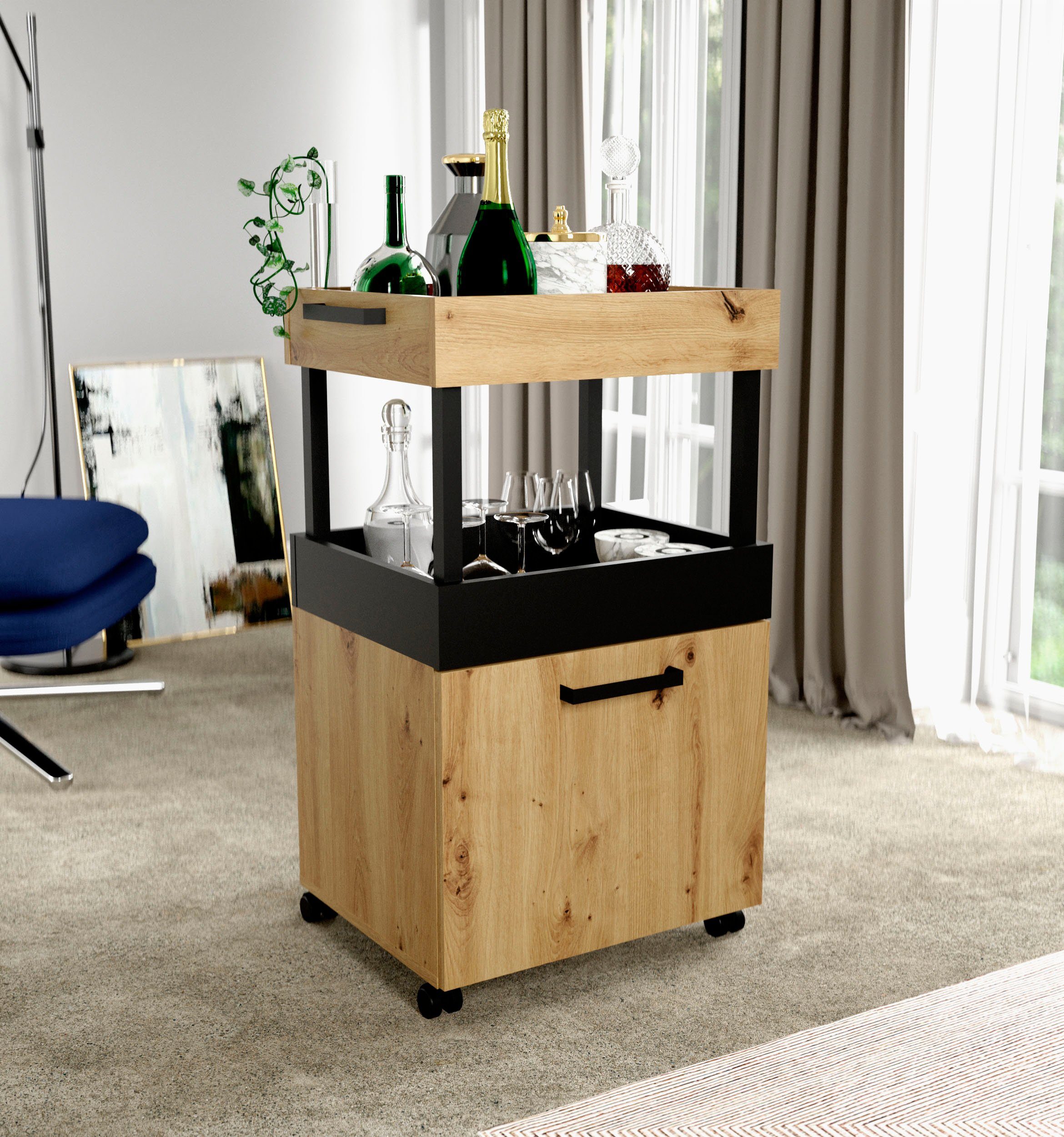 FORTE Barschrank Homebar Höhe ca. 88 cm