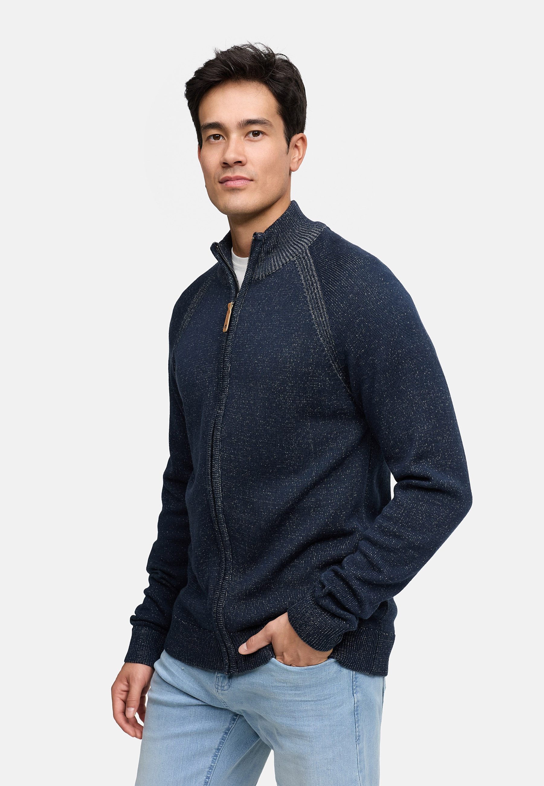 INDICODE Strickjacke Herren INMassum cardigan Herrenstrickjacke Strickjacke mit Stehkragen