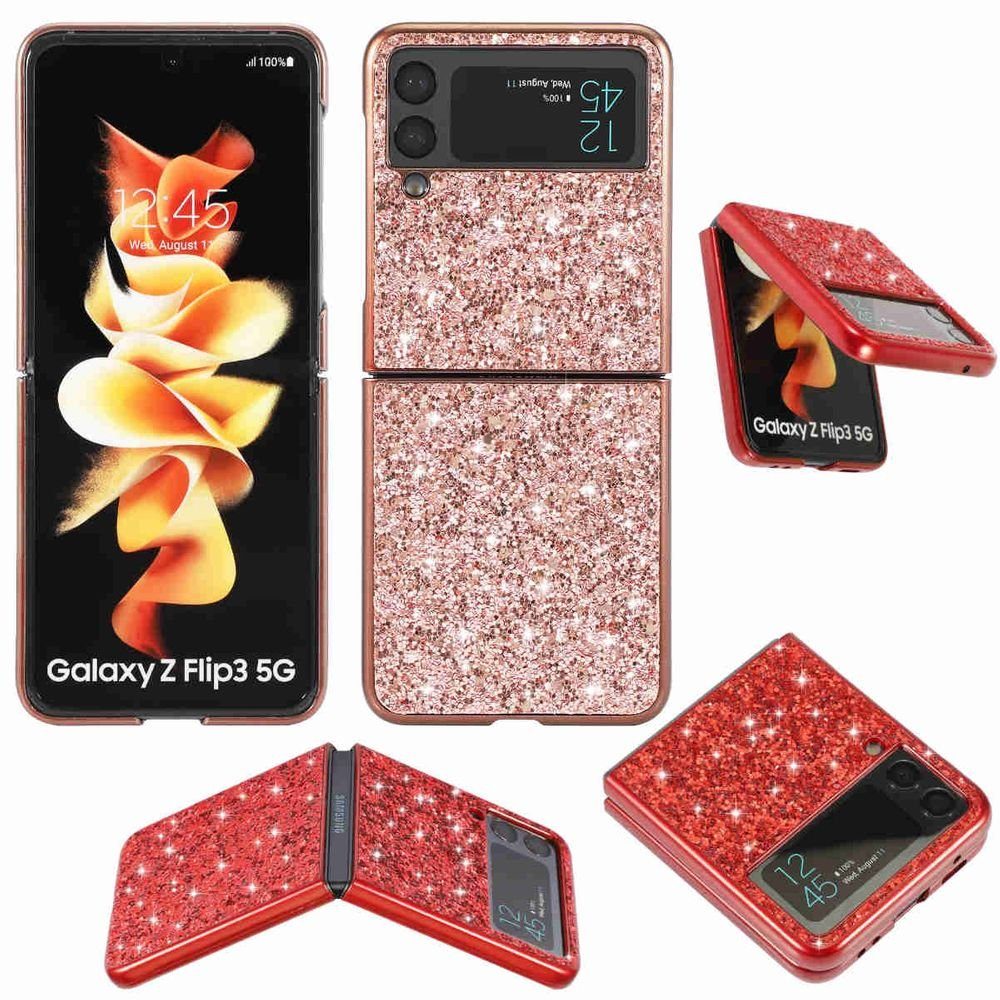 FTRONGRT Hülle für Samsung Galaxy Z Flip 3 Ultra Dünn Stoßstange Hardcase Handyhülle für Samsung Galaxy Z Flip 3-Lila Anti-Kratzer Leicht