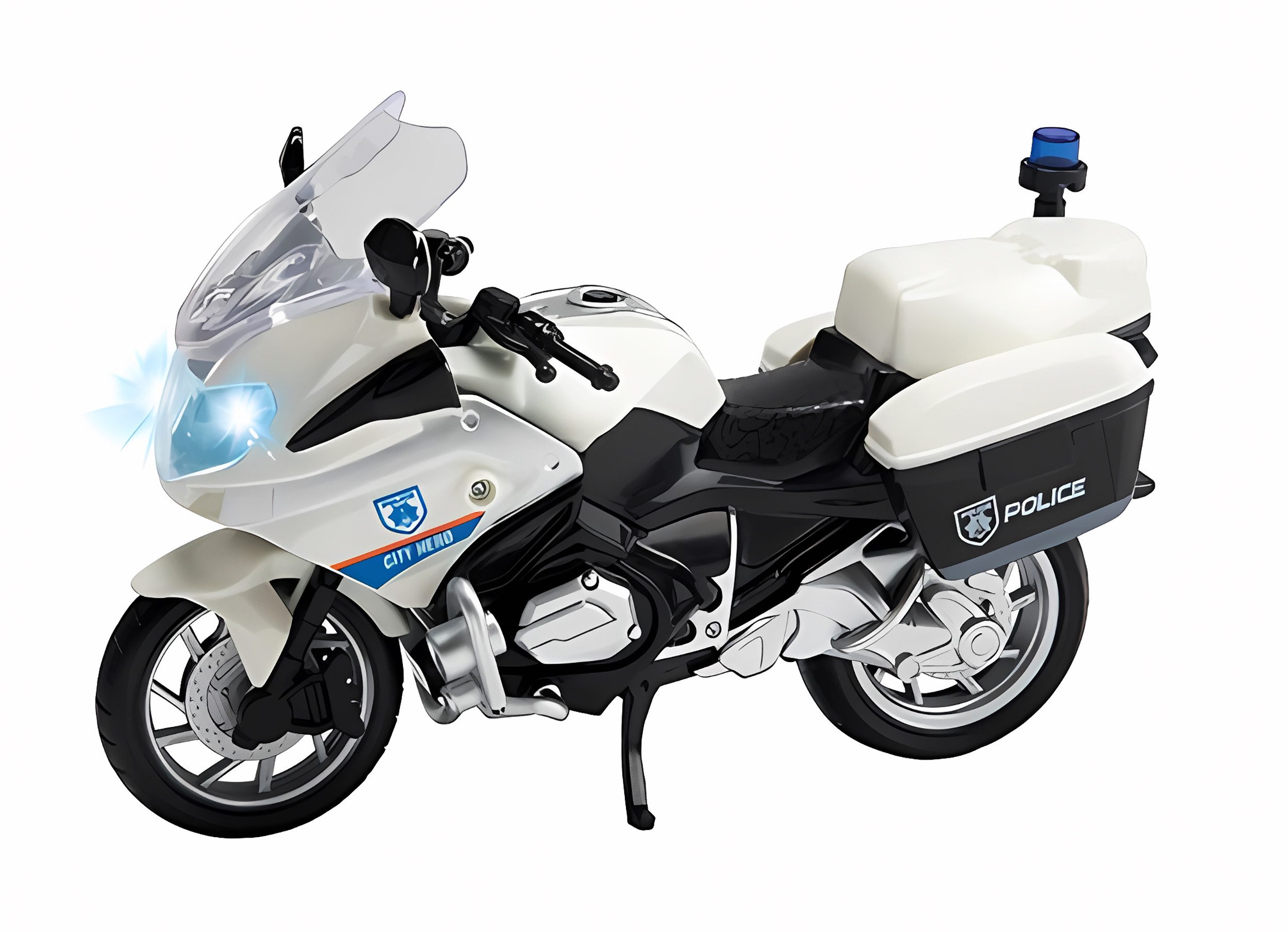 Toi-Toys Spielzeug-Motorrad POLIZEI MOTORRAD "Police" mit Licht und Sound 1:20 Polizeimotorrad 92, Modell Spielzeugmotorrad Spielzeug Polizeispielzeugmotorrad Bike