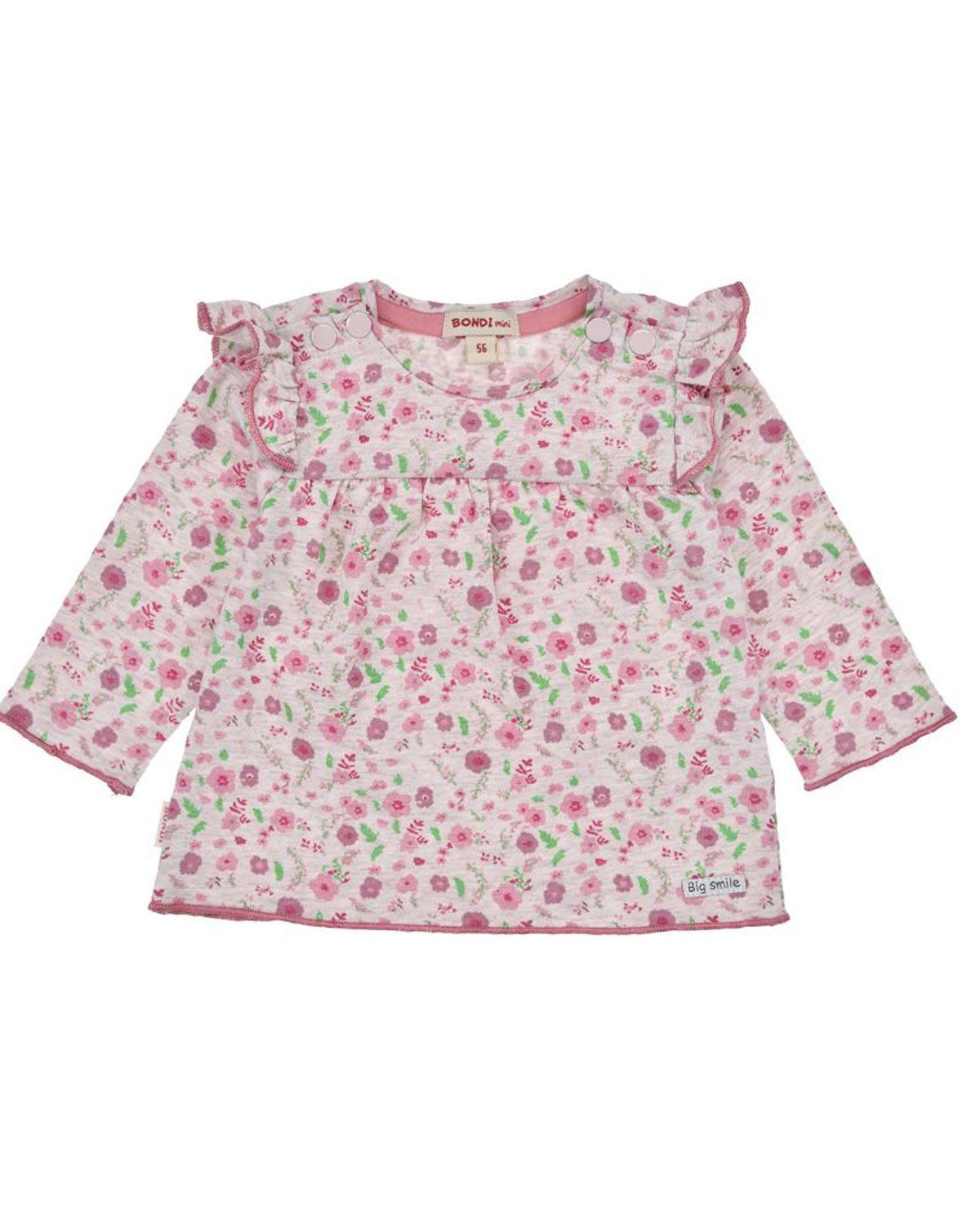 T-Shirt Mädchen Langarmshirt 'Blumenallover' 94021, Rosa