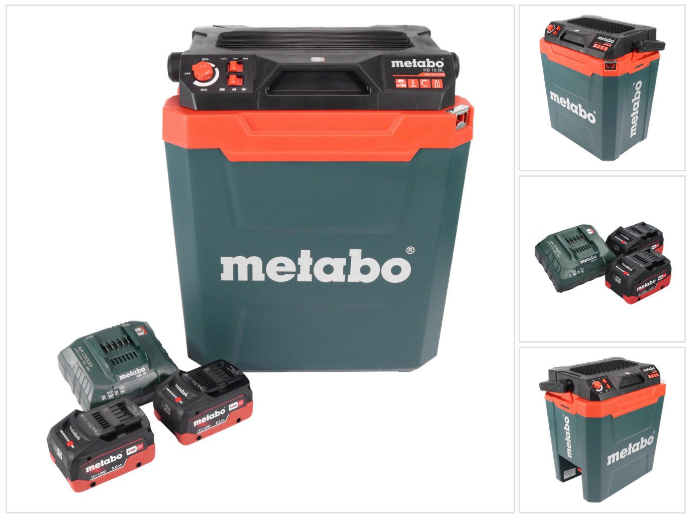 metabo Kühlbox KB 18 BL Akku Kühlbox 18 V mit Warmhaltefunktion 28 l Brushless + 2x
