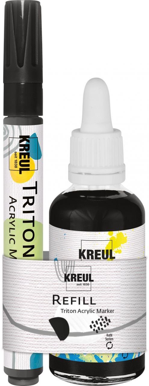 Kreul Flachpinsel Kreul Refill Triton Acrylic Marker edge Schwarz