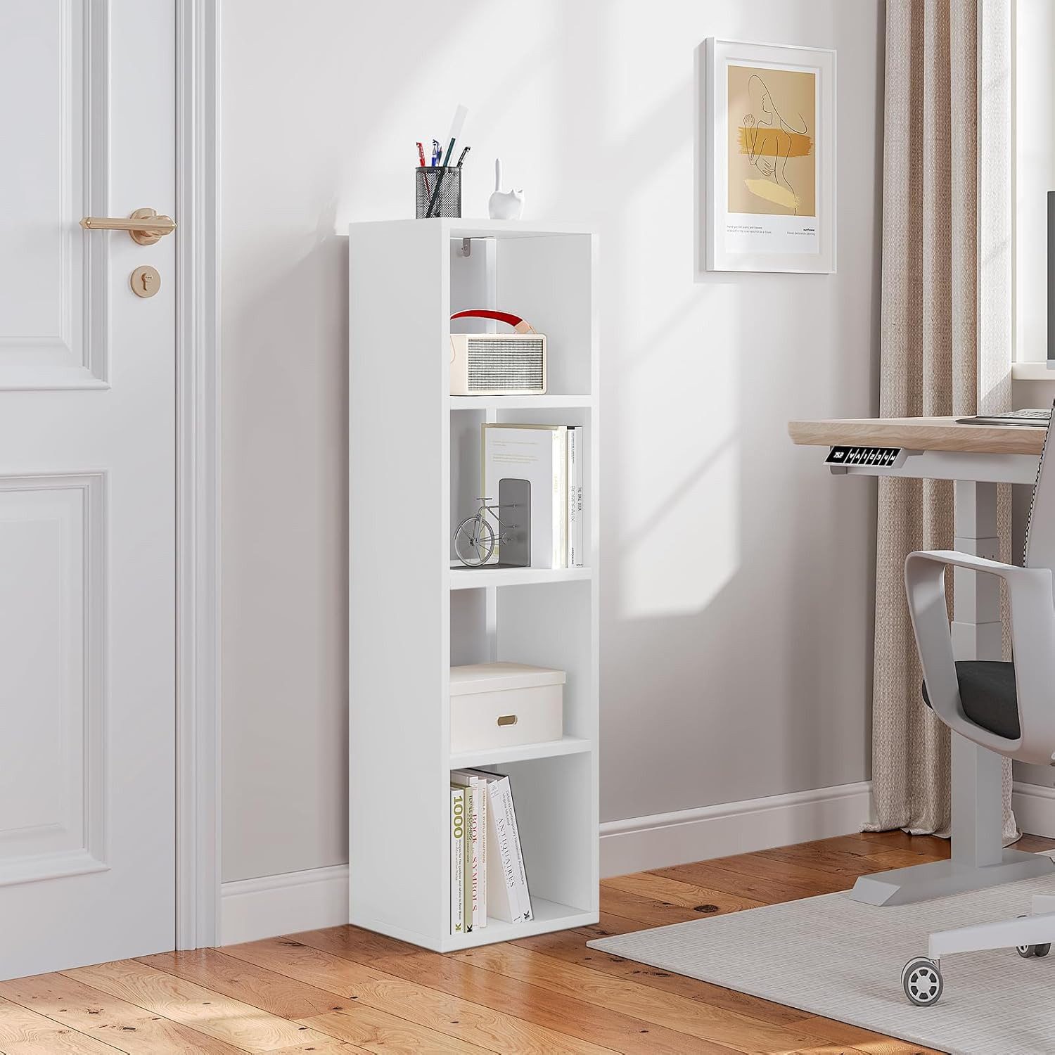 Woltu Bücherregal, 1-tlg., offenes Regal für Wohnzimmer Arbeitszimmer Kinderzimmer Büro