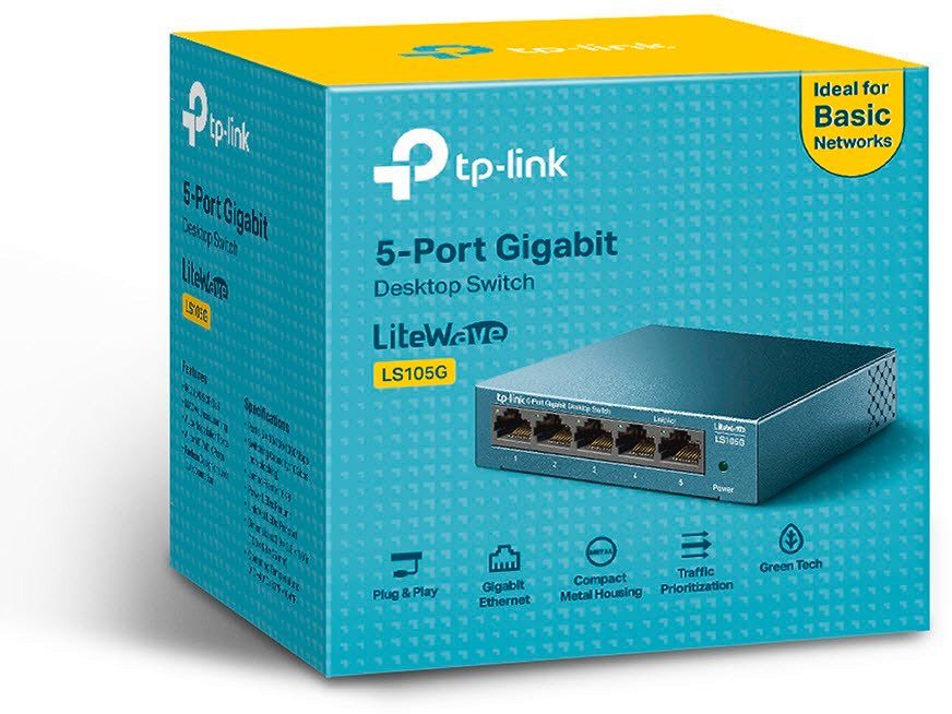 tp-link LiteWave 5-Port Gigabit Desktop Switch Netzwerk-Switch