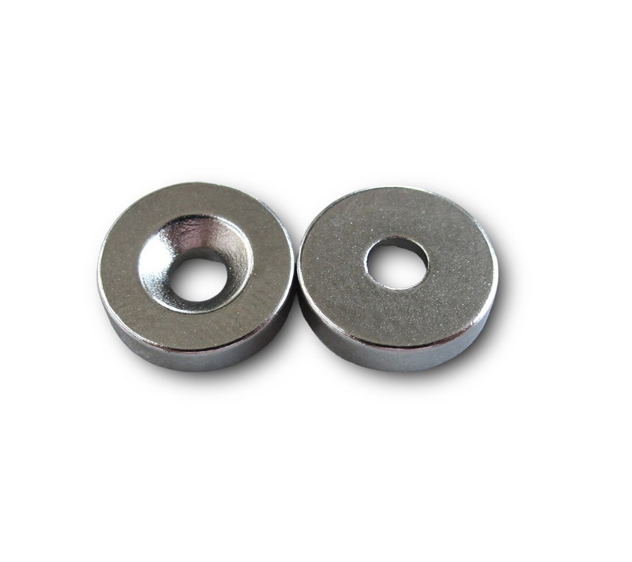Thumbnail - nodeko Magnet Ringmagnet mit Bohrloch zum Anschrauben, Lochmagnet (Packungen mit je 20, 50, 100 Stück, 100-St), Schrankm...