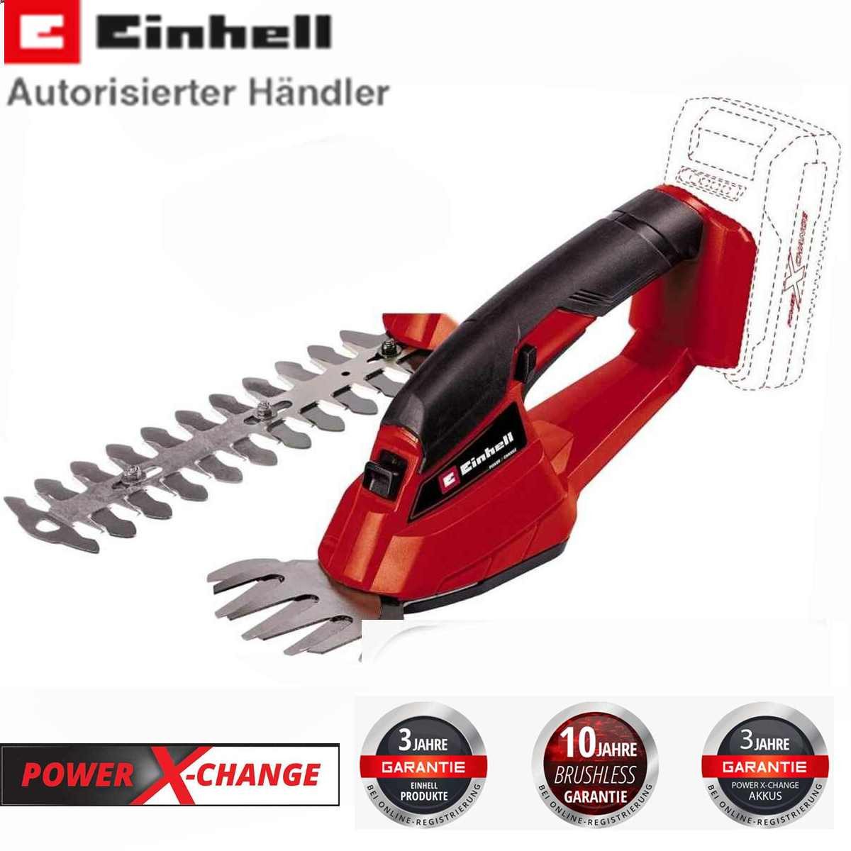 Einhell Akku-Gras- und Strauchscherenset Einhell Akku Gras- und Strauchschere GC-AGSS 18 Li- 18V,Solo