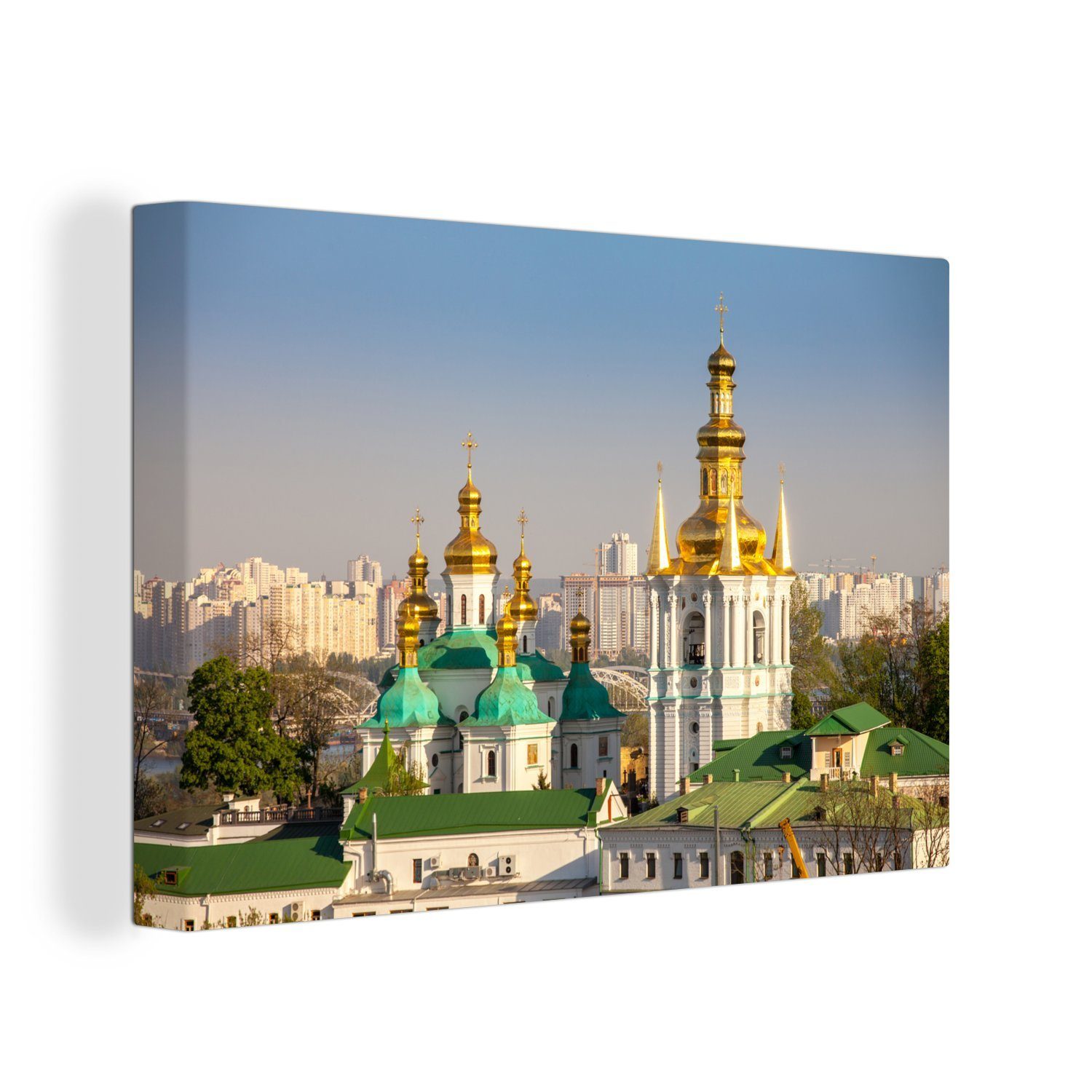 Leinwandbild Aufhängefertig, OneMillionCanvasses® Kiew Ukraine Leinwandbilder, Wandbild - 30x20 cm - Kloster, Wanddeko, (1 St),
