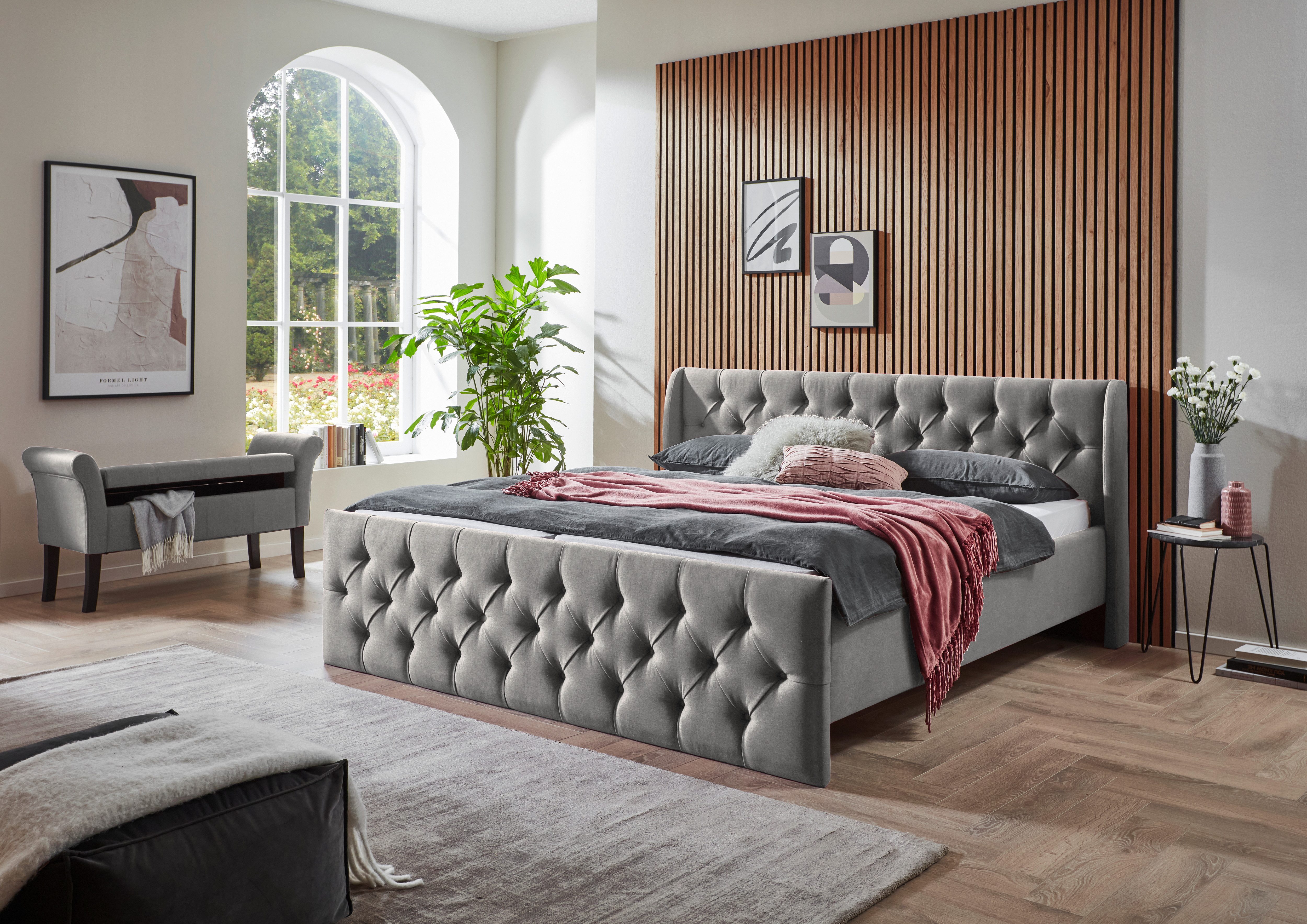 ATLANTIC home collection Bettgestell "TAMINA mit Chesterfieldoptik Kopf- un günstig online kaufen