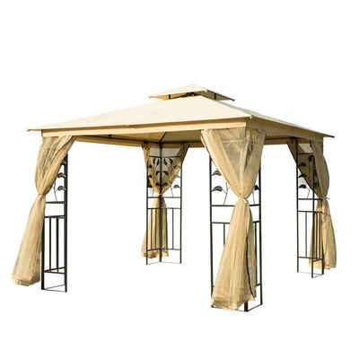 Outsunny Pavillon Luxus Pavillon mit wasserabweisenden Dach
